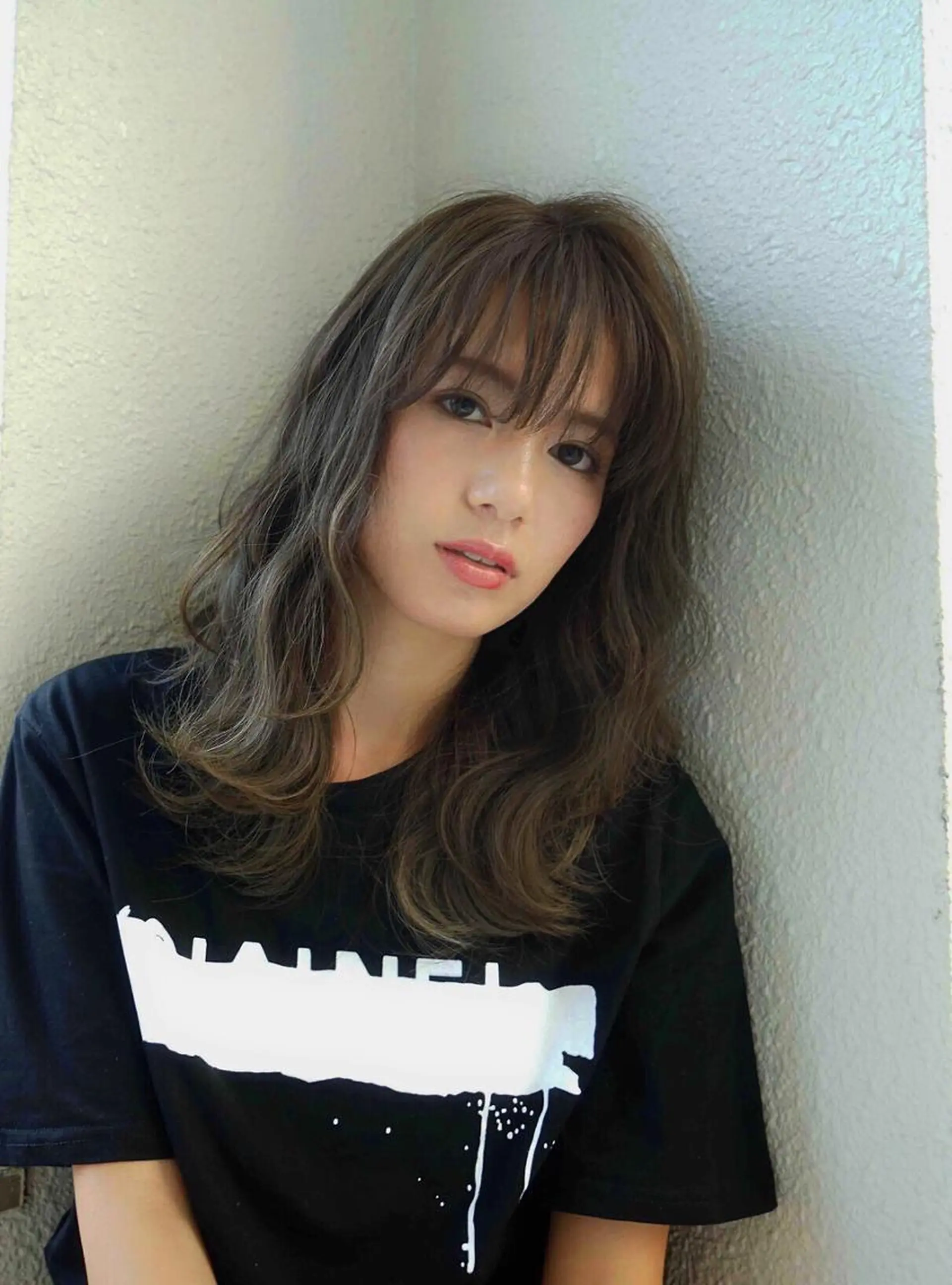 ミディアム カラー EMANONシェアサロン心斎橋店所属・韓国メンズヘア　ミル クティボブ　足立佳代のヘアスタイル