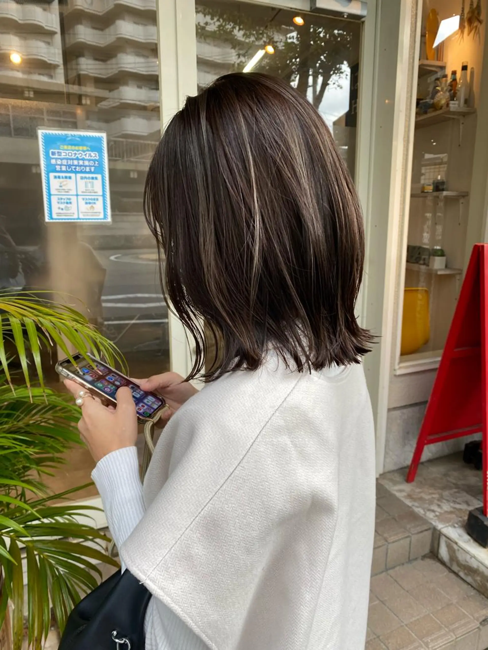 ミディアム カラー 西元 亜由美のヘアスタイル