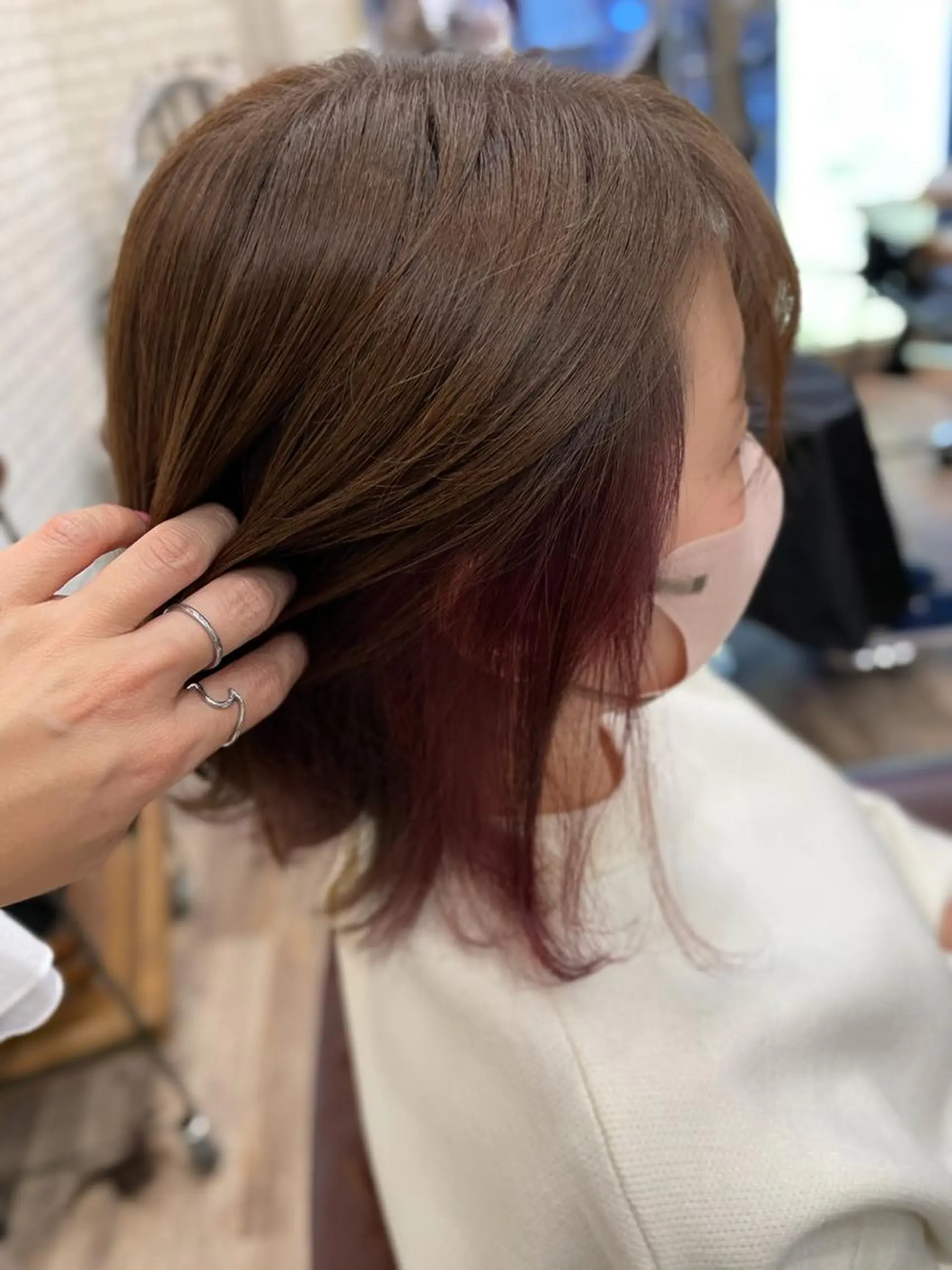 ミディアム カラー 💎白髪染めも対応 🙆👌山本明菜のヘアスタイル