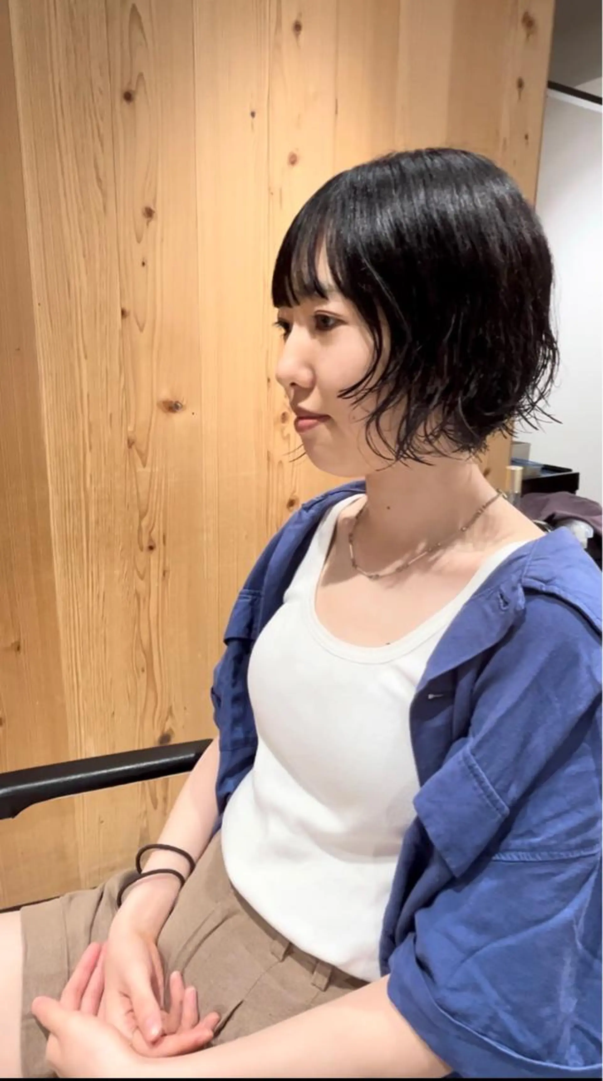 ショート カラー ボブ カット パーマ トリートメント スキバサミを使わない カット🌼唯🌼のヘアスタイル