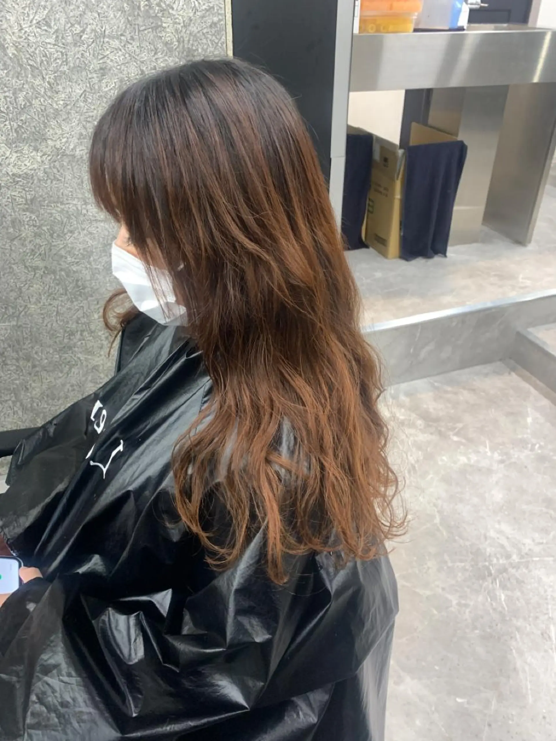 ロング パーマ leben serikaのヘアスタイル