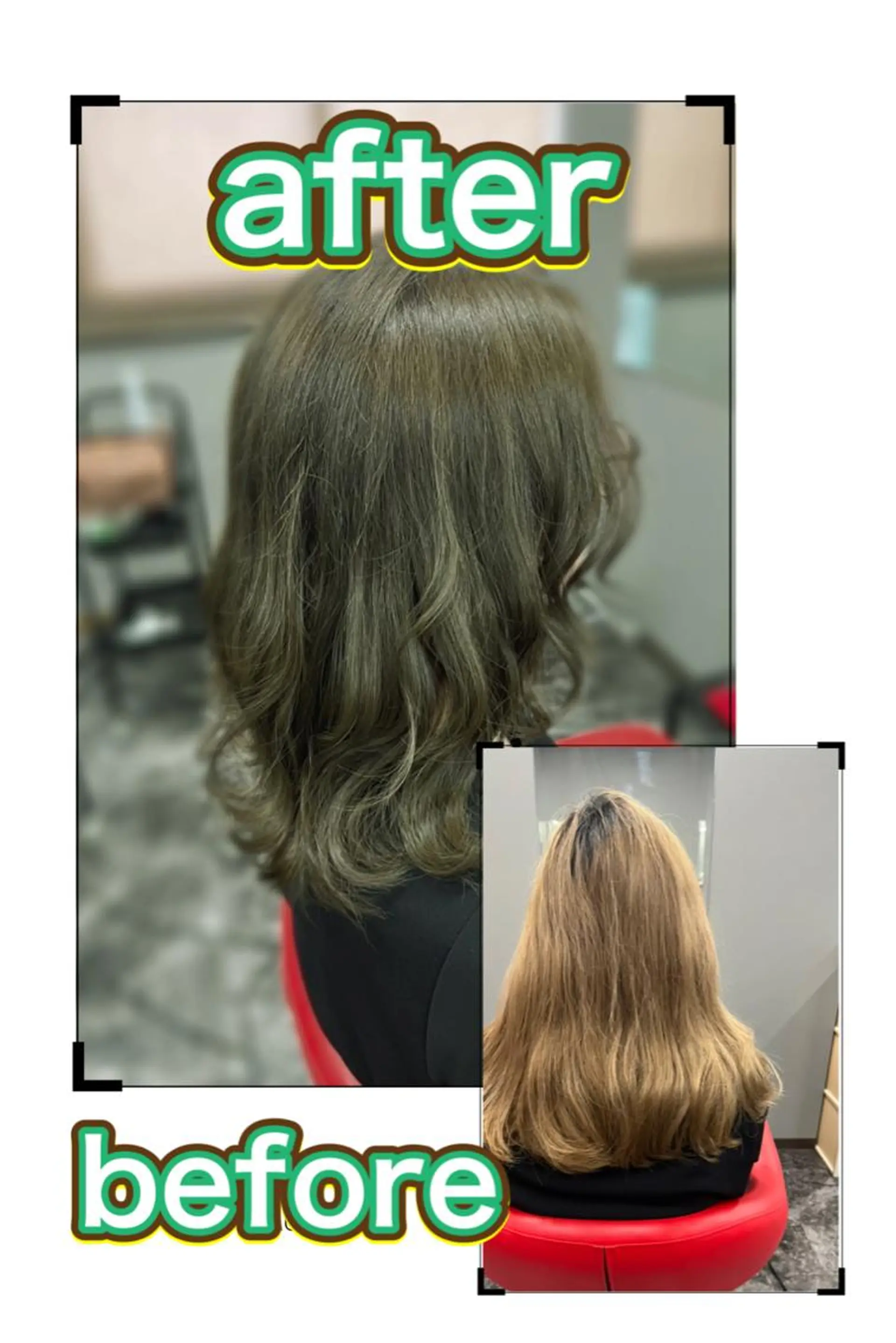 セミロング カラー ブラウンカラー オリーブカラー 池田 成秀のヘアスタイル
