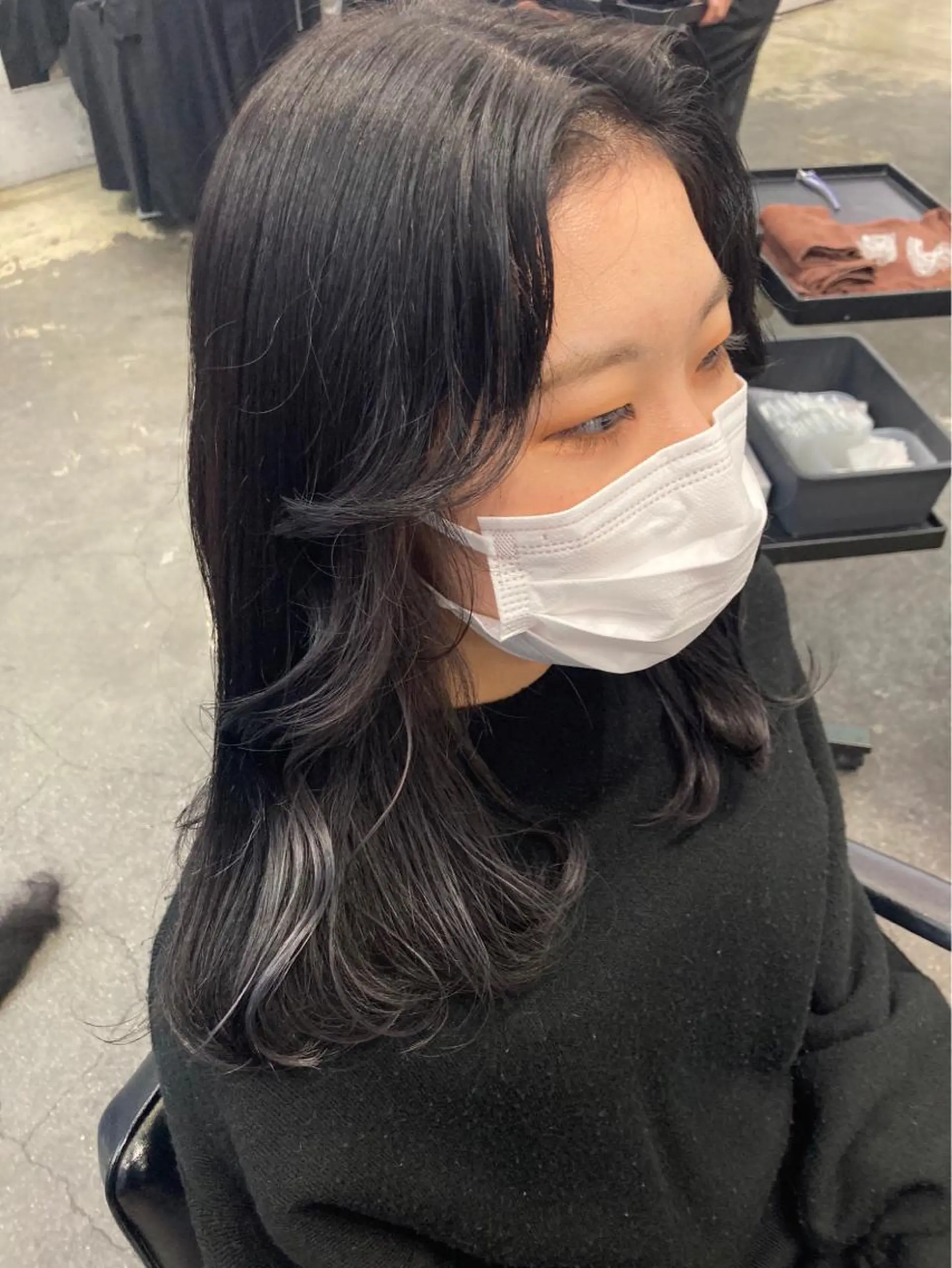 セミロング カラー 💗💗韓国レイヤー yu-ki💗💗のヘアスタイル