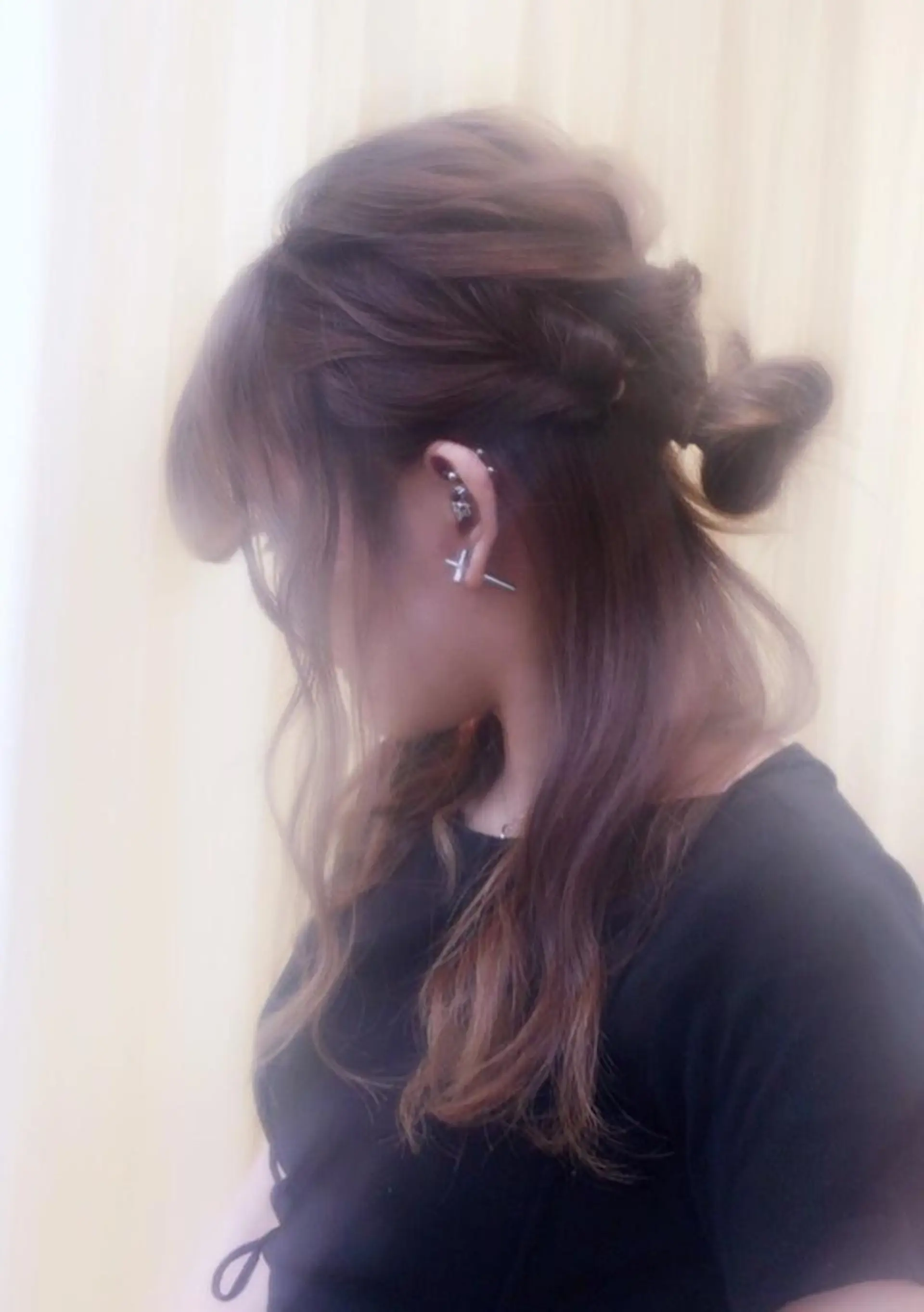 ロング カラー ヘアアレンジ ミドウチ アヤカのヘアスタイル