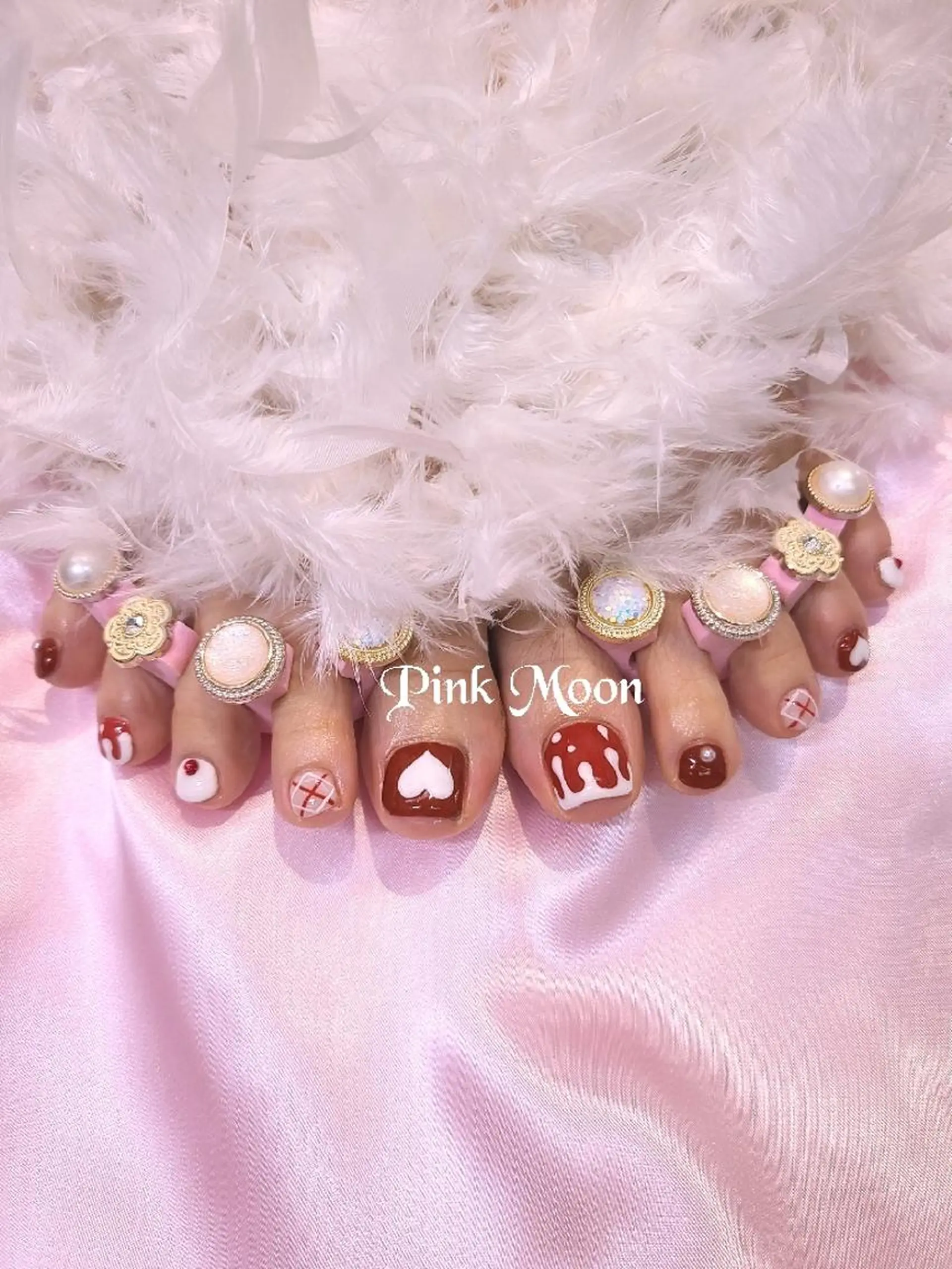 ネイル 持ち込み フットネイル ネイルサロンPink Moon所属・PinkMoon Nozomiのネイルデザイン