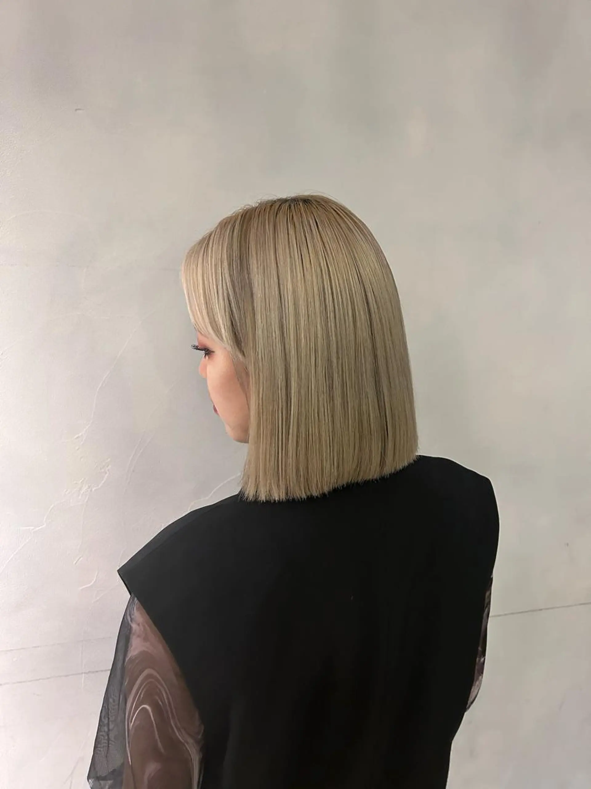 ミディアム 縮毛矯正 宮本晃成のヘアスタイル