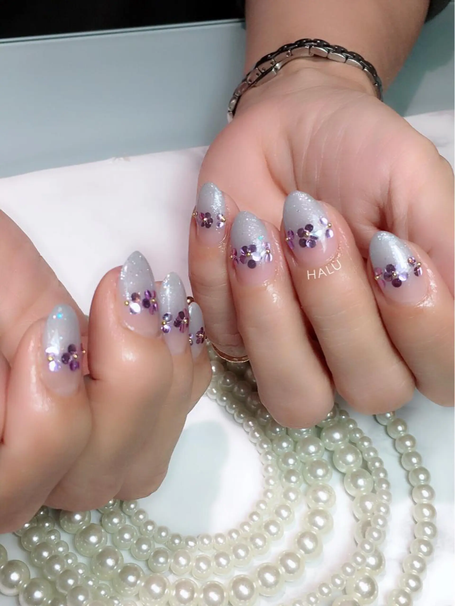 ネイル パープル HALU ハルのネイルデザイン