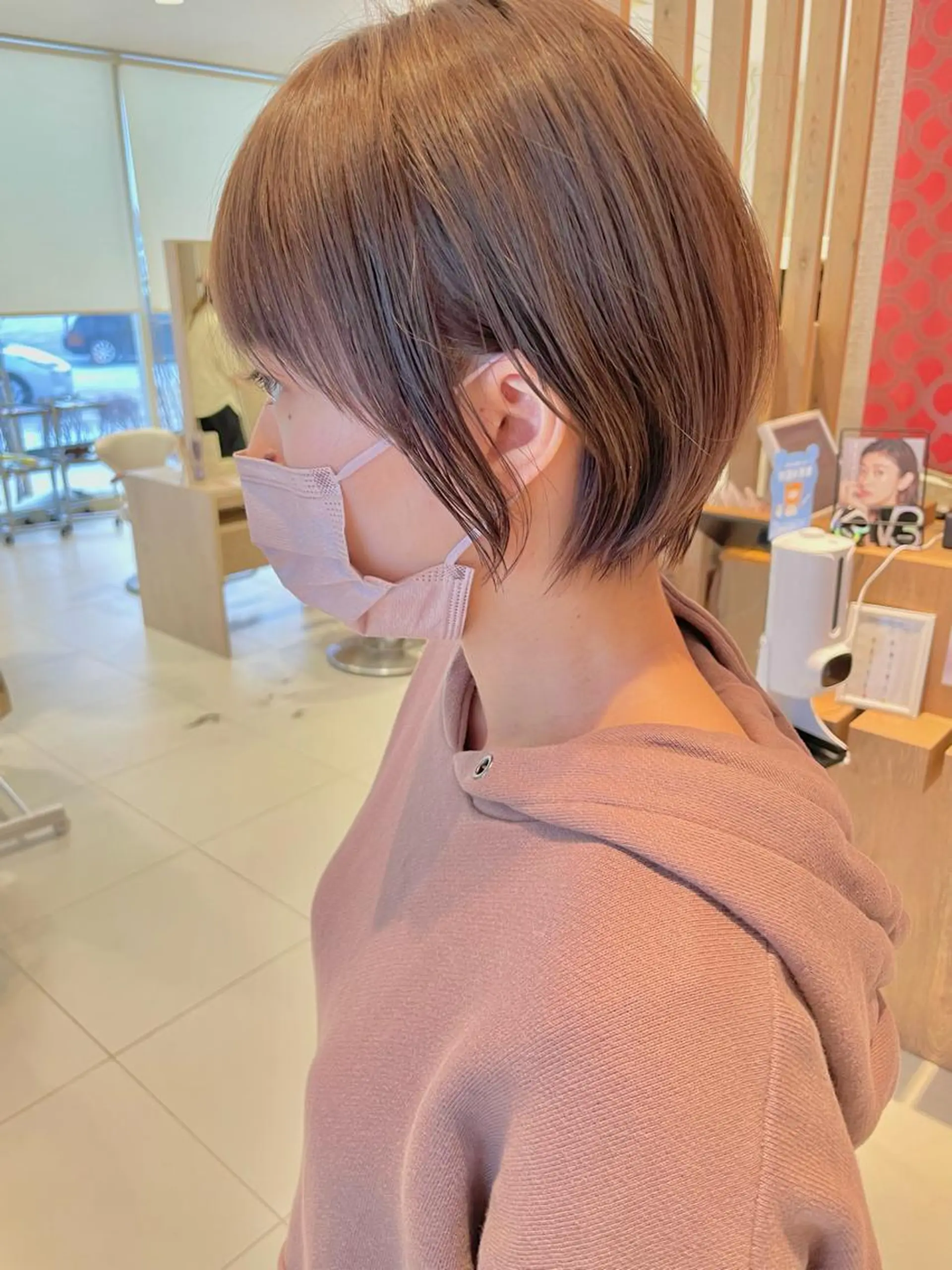 ショート カラー ショートボブ ボブ ショートヘア 鶴岡で縮毛矯正なら お任せ！ハヤシナオミのヘアスタイル