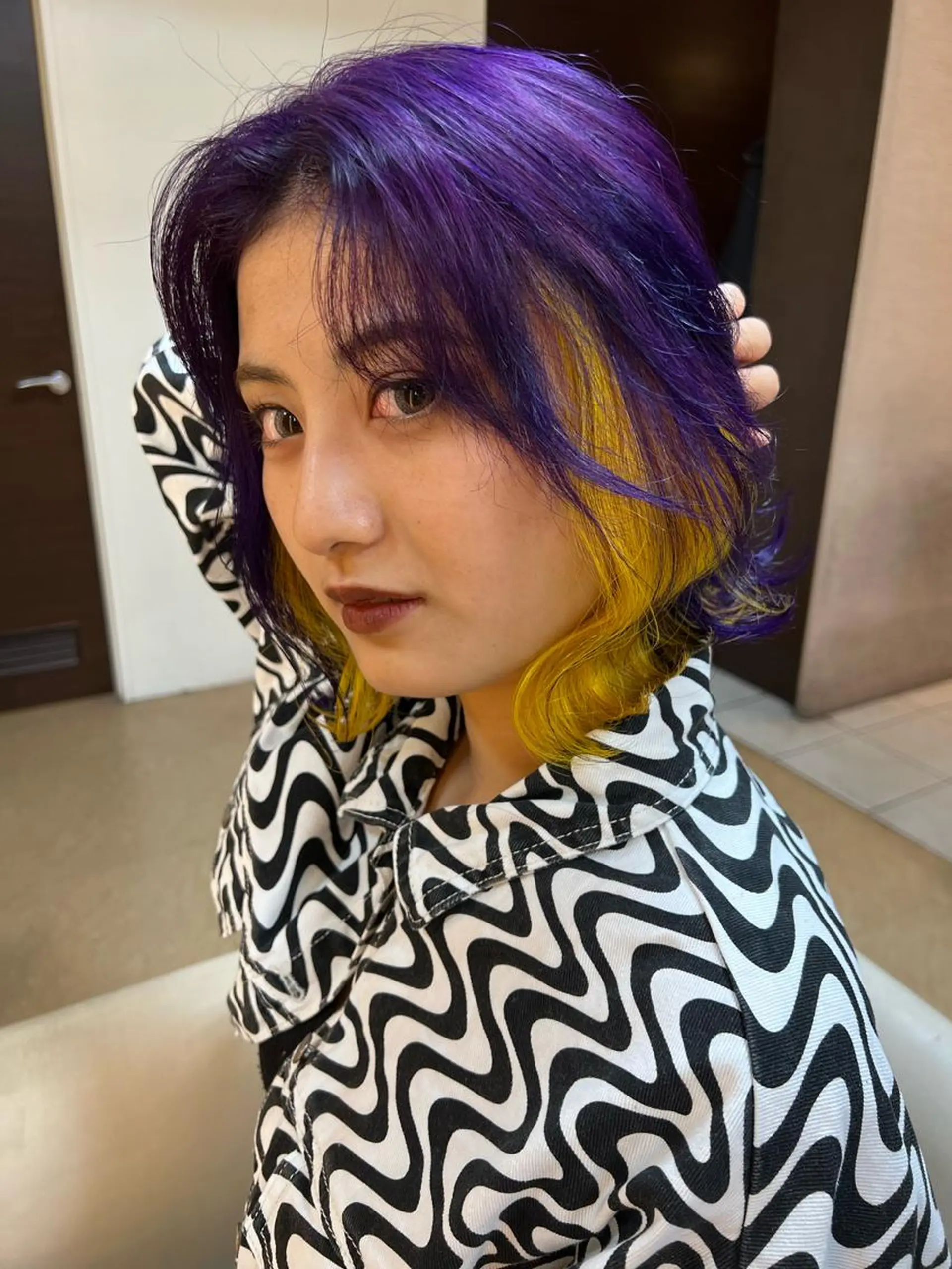 カラー インナーカラー ALEAP himekaのヘアスタイル