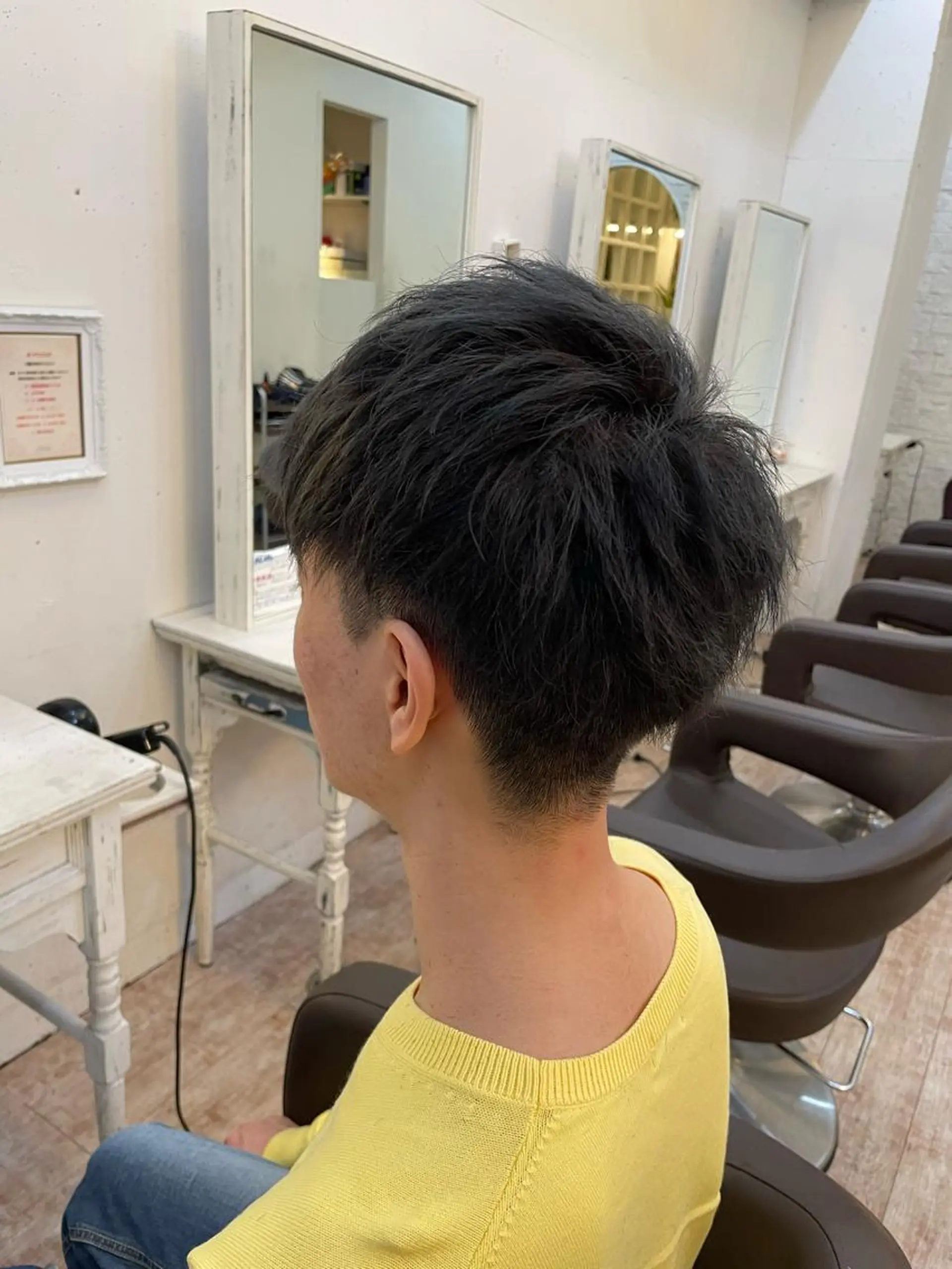 カラー メンズ ブルーカラー 杉山 蒼汰のヘアスタイル