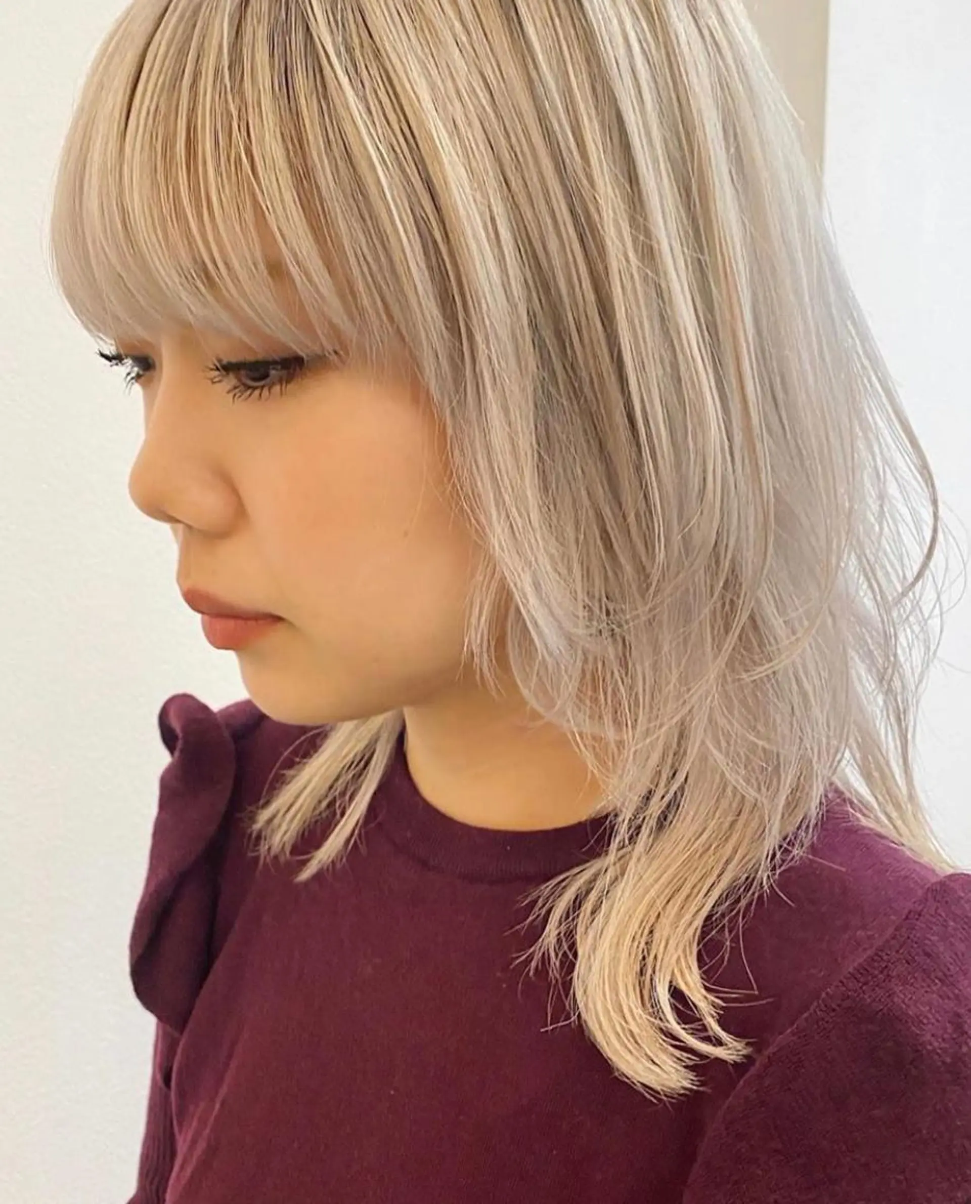 ミディアム ヘアカラー トリートメント MIZUHO / ダブルカラー髪質改善のヘアスタイル