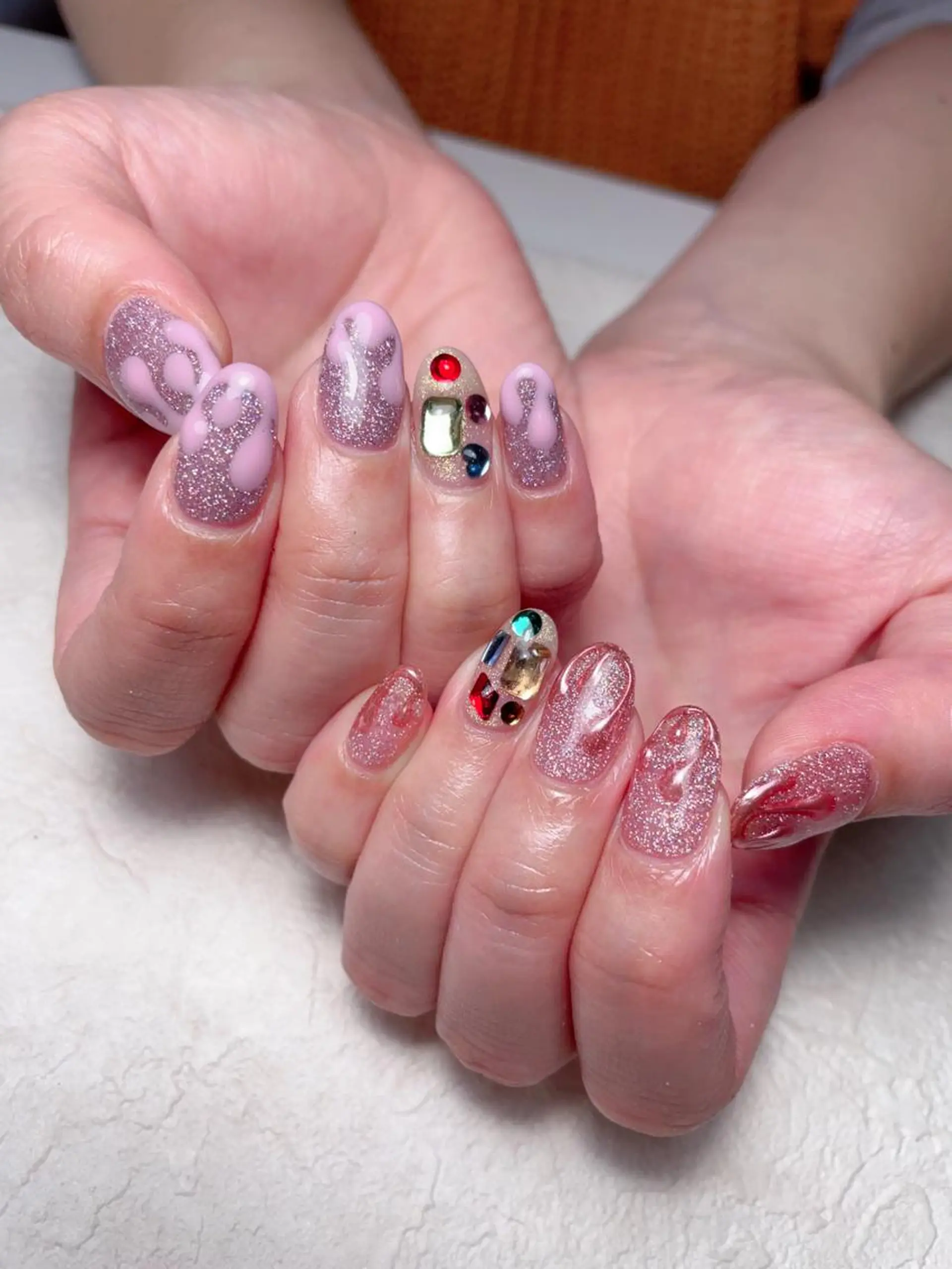 ネイル ハンドネイル M🌷nail 長さだし専門店のネイルデザイン