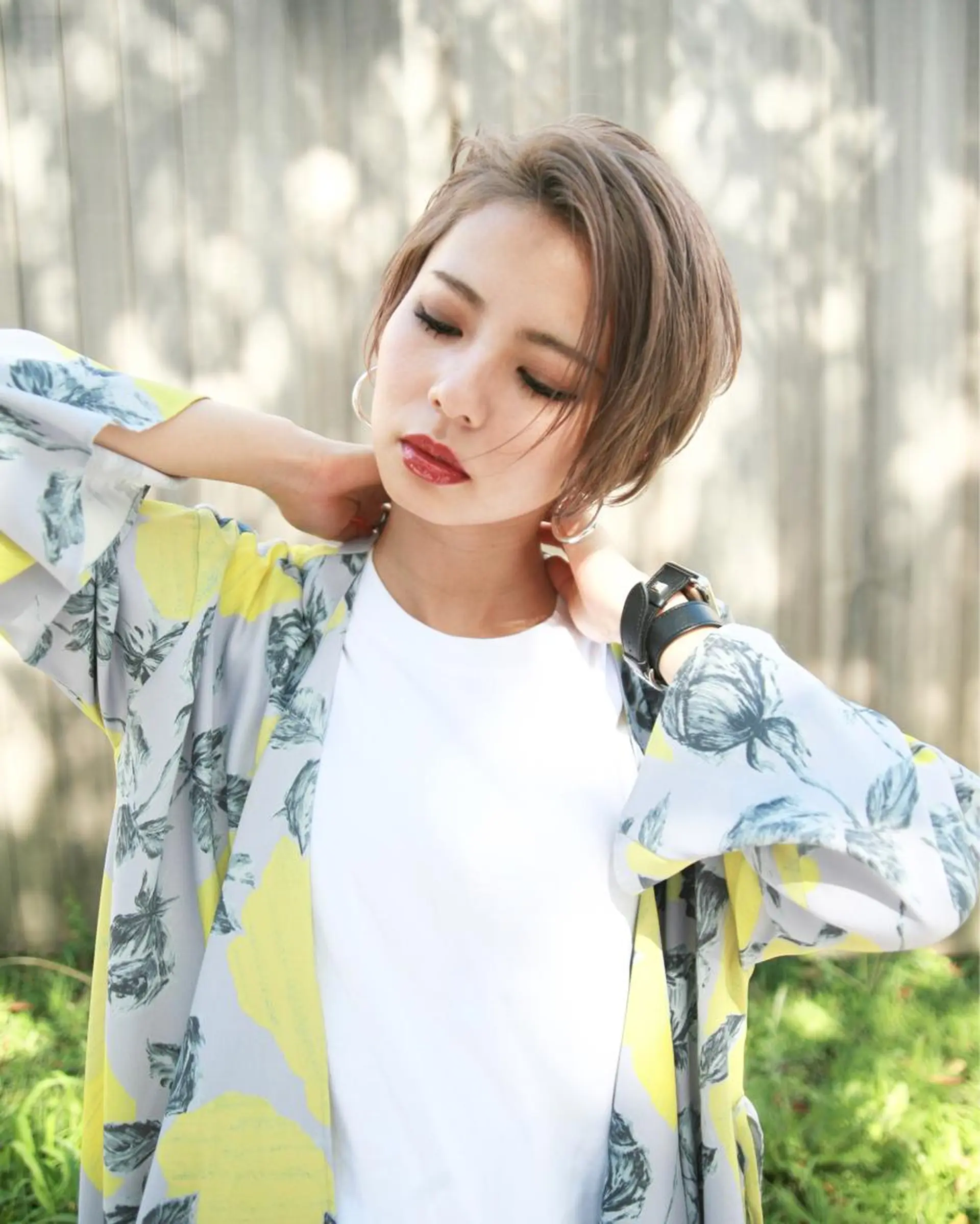 ショート カラー ベージュカラー ブリーチ ケアブリーチ ハイトーンカラー トリートメント 🩵縮毛矯正  髪質 改善 美髪🩵のヘアスタイル