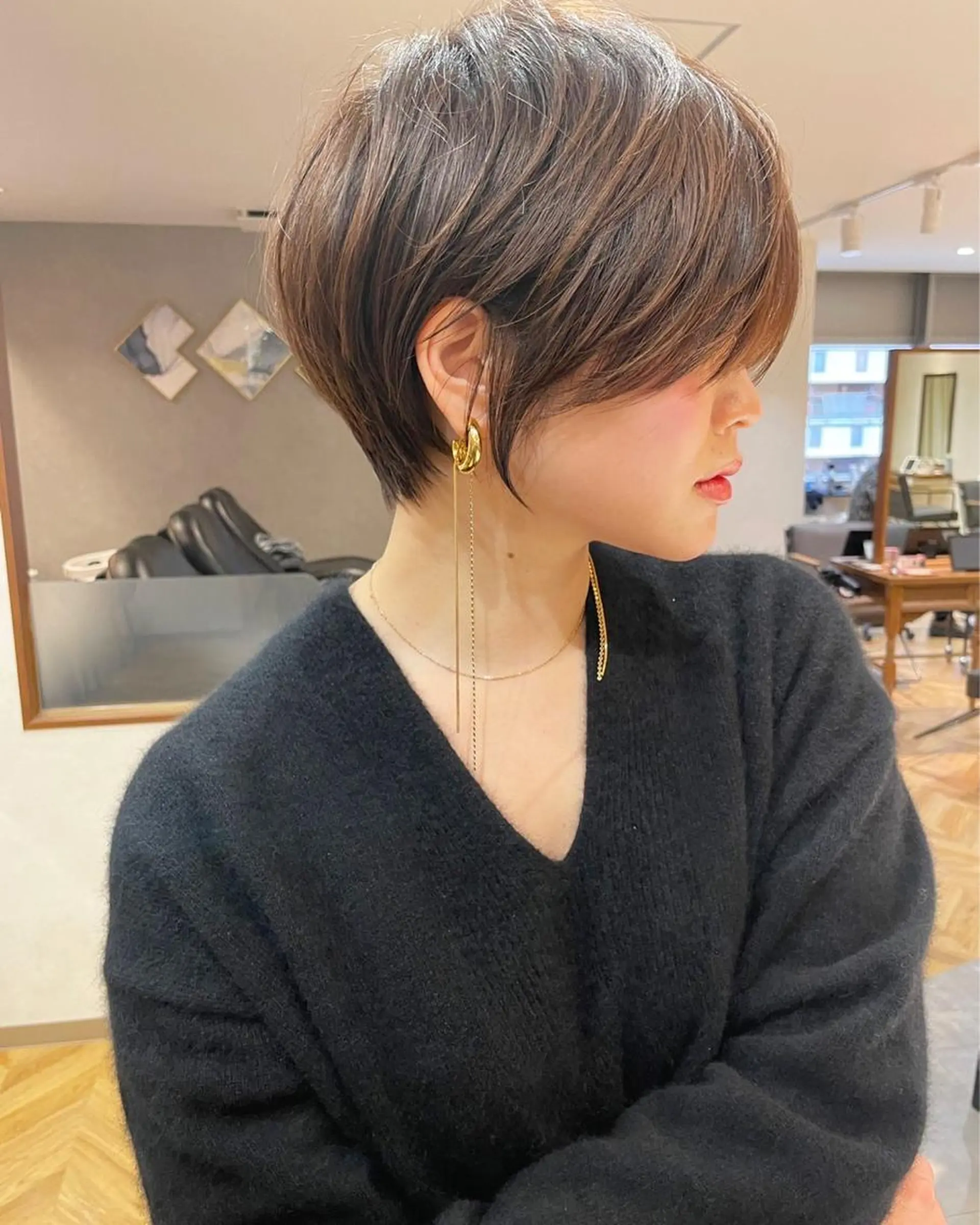 ショート カット ヘアカラー トリートメント 木元 瑛✂︎ボブのヘアスタイル