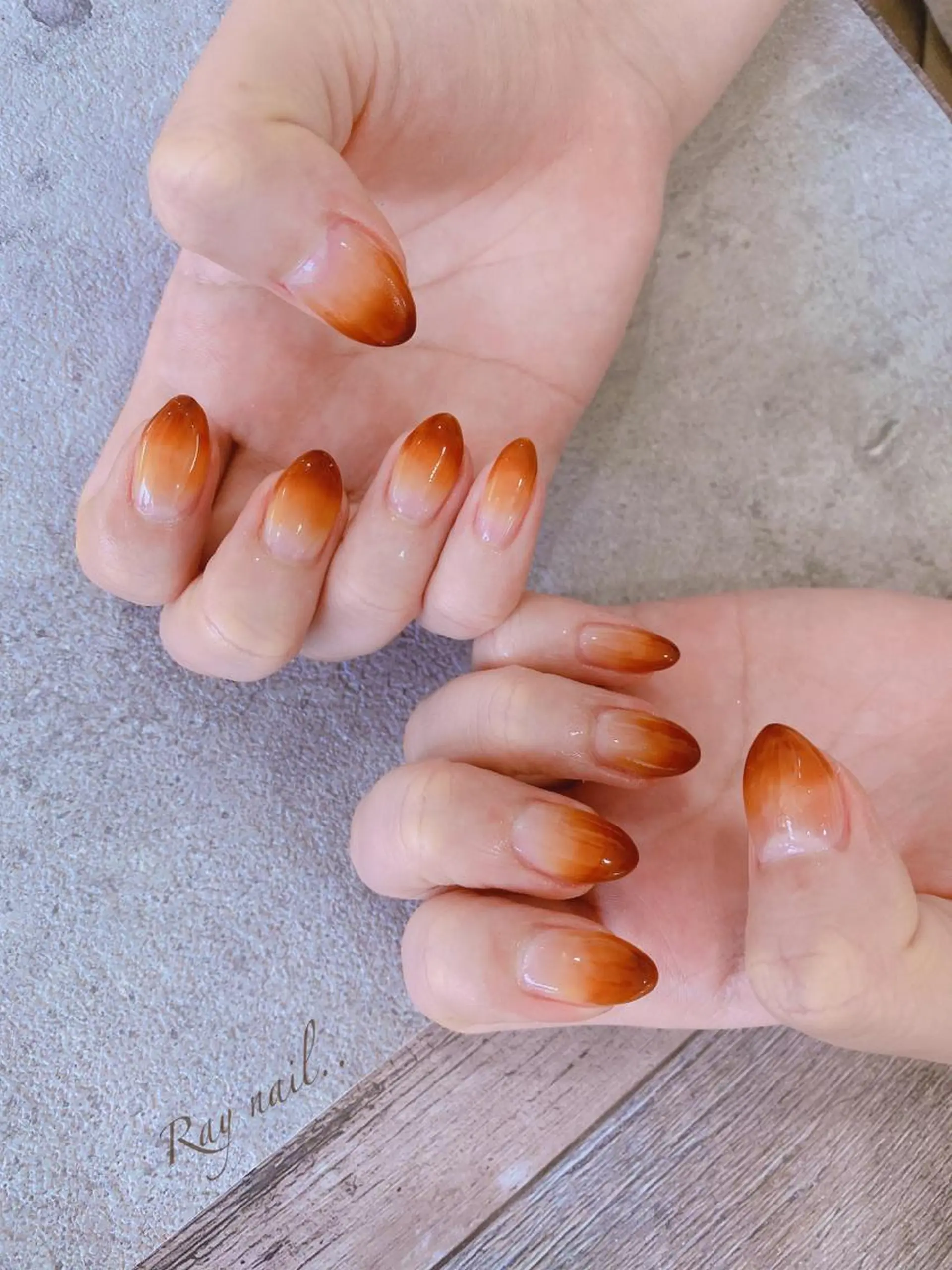 ネイル ブラウン ハンドネイル フットネイル nailsalon ∞ ﾐｶﾅﾙ ∞のネイルデザイン