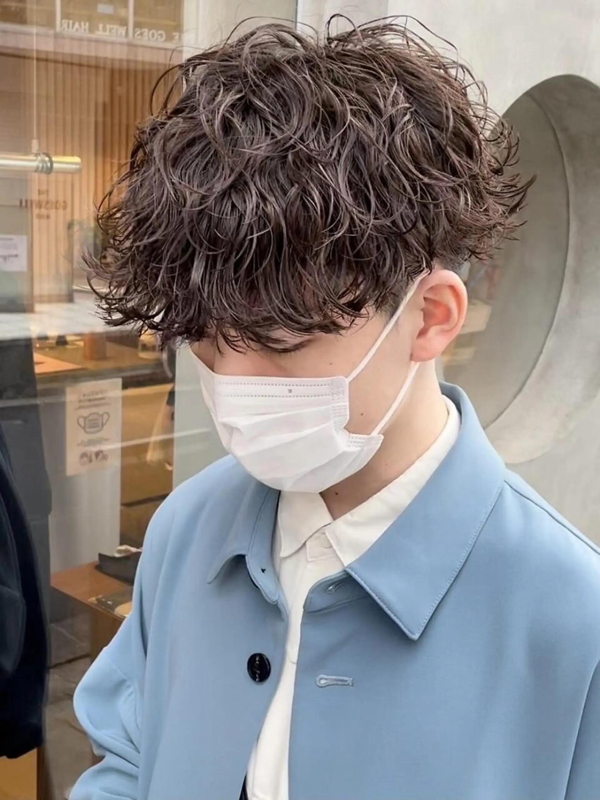 ショート パーマ メンズ メンズパーマ 波巻きパーマ SENTA✨メンズ パーマ✨fifth栄のヘアスタイル