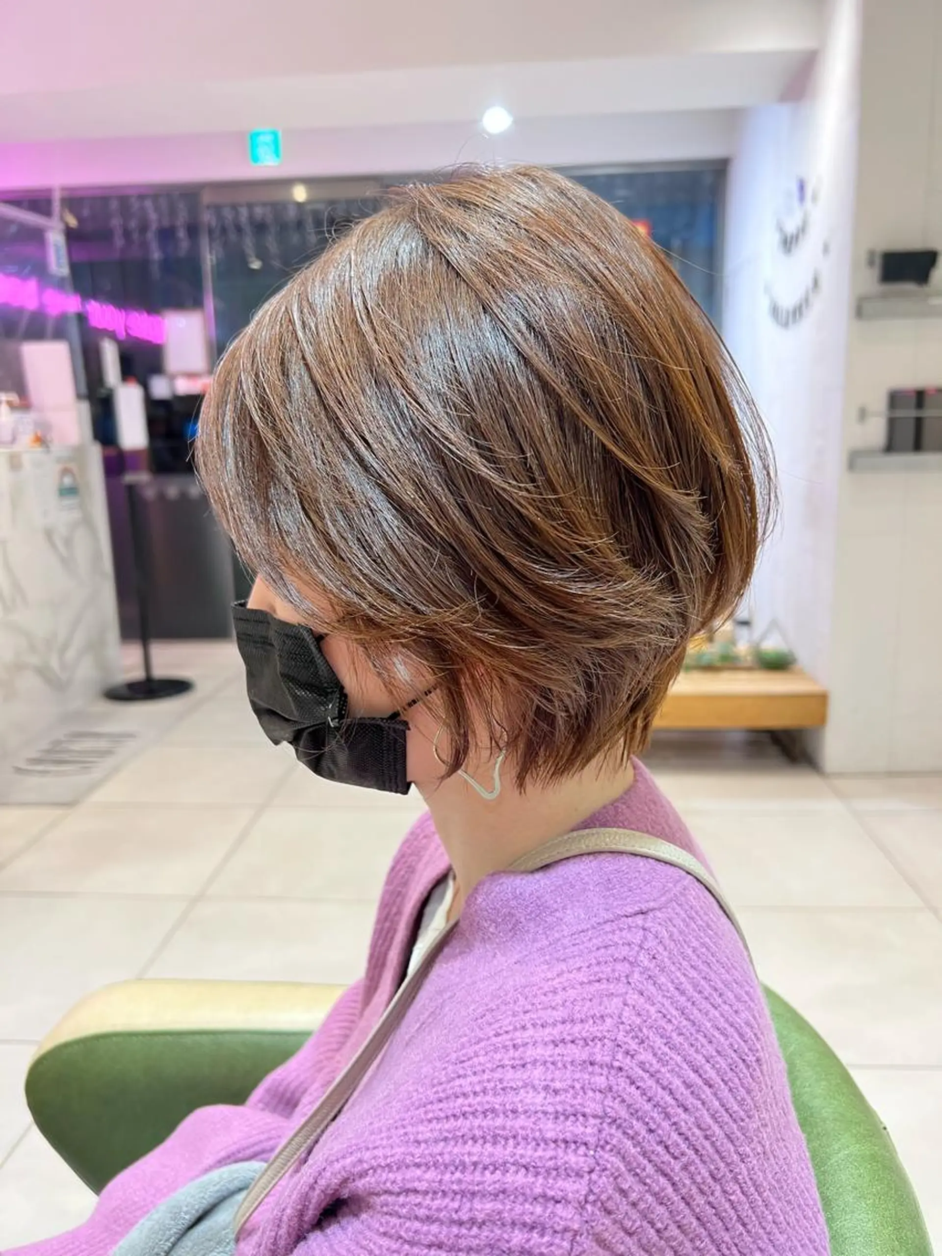 ショート まとまる美髪矯正 ×レイヤーカットのヘアスタイル