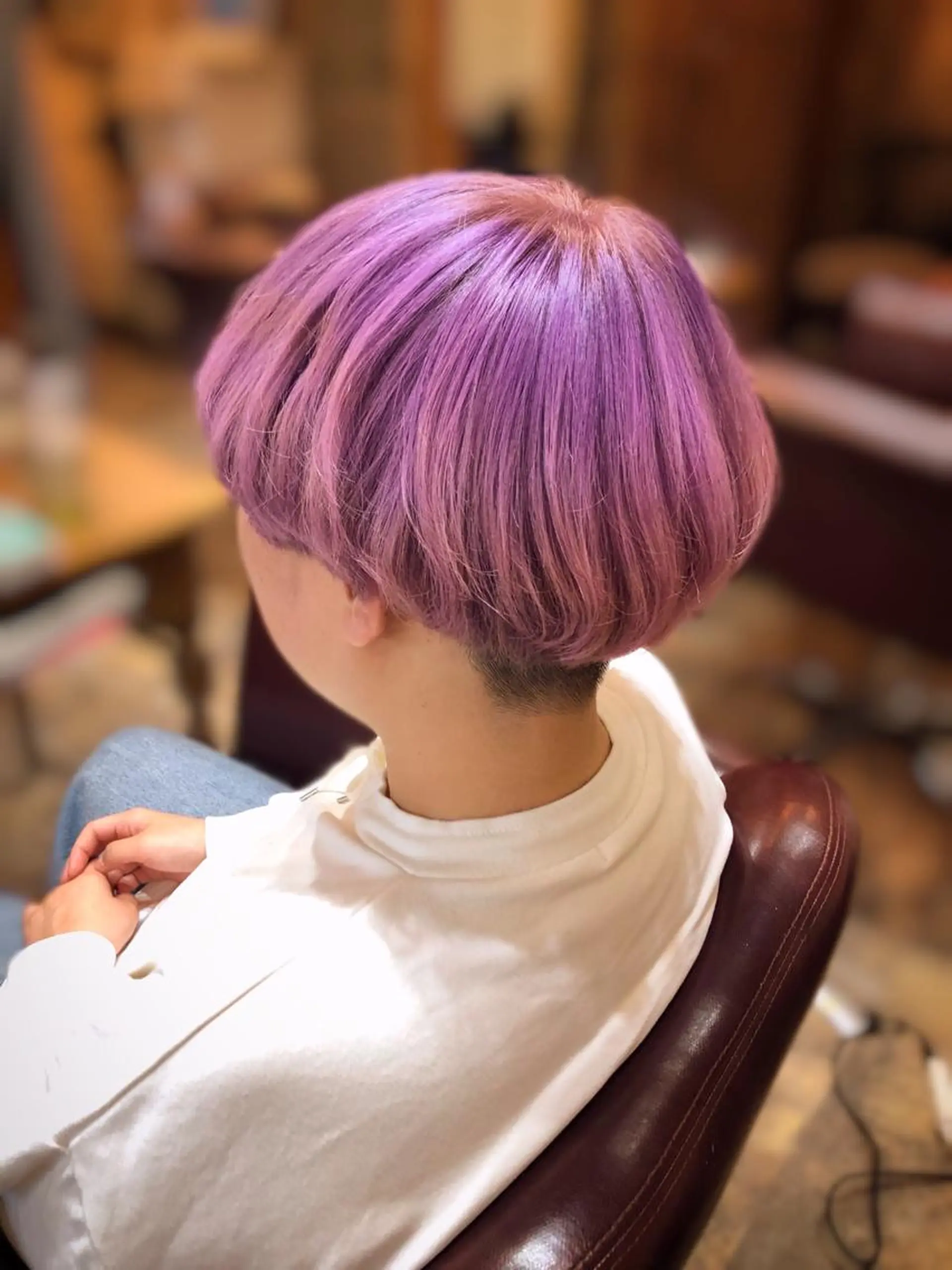 ショート ヘアカラー トリートメント みやもと まなみのヘアスタイル