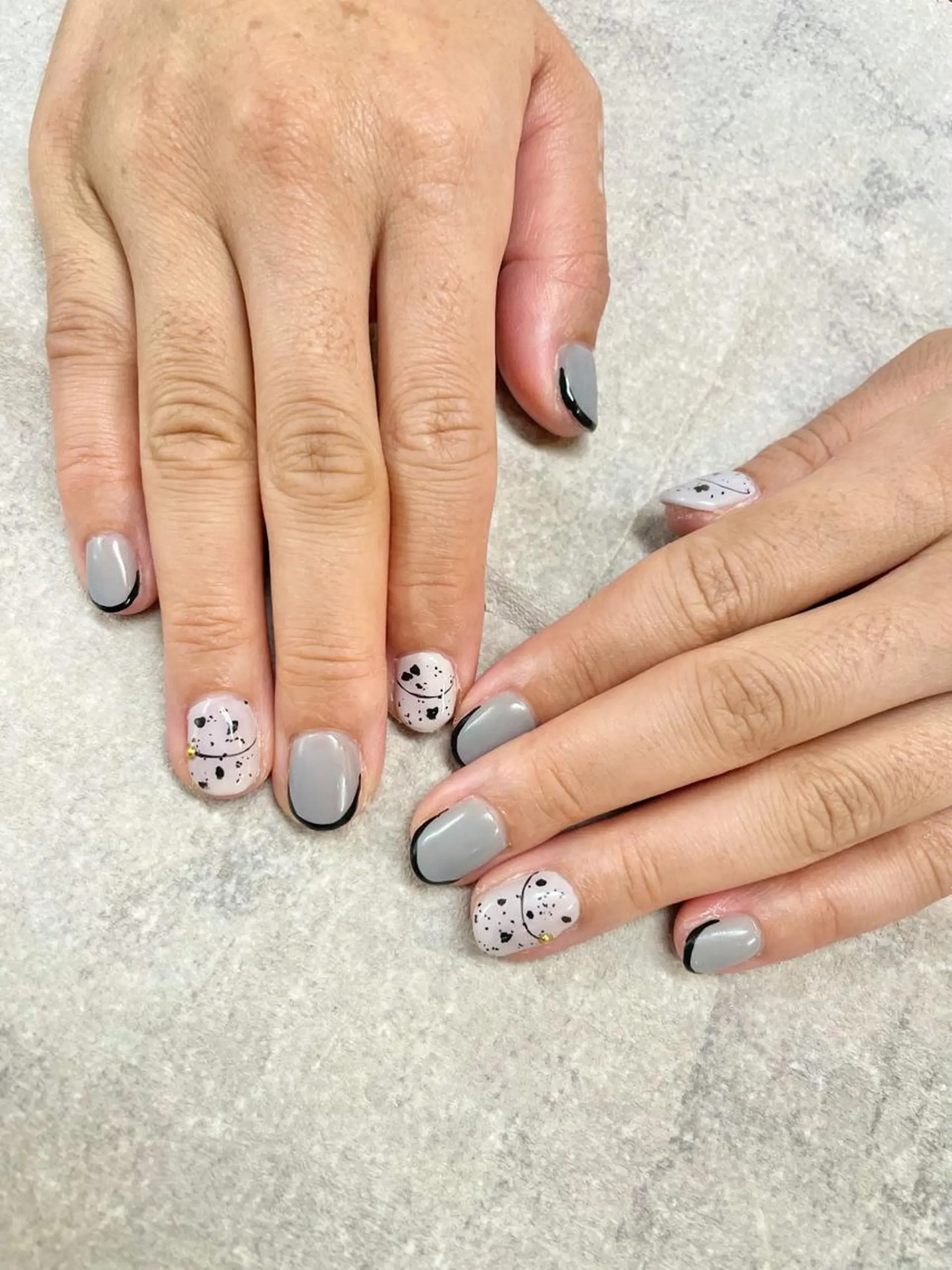 ネイル アニマル柄 フレンチネイル FASTNAIL PLUS 新宿店のネイルデザイン