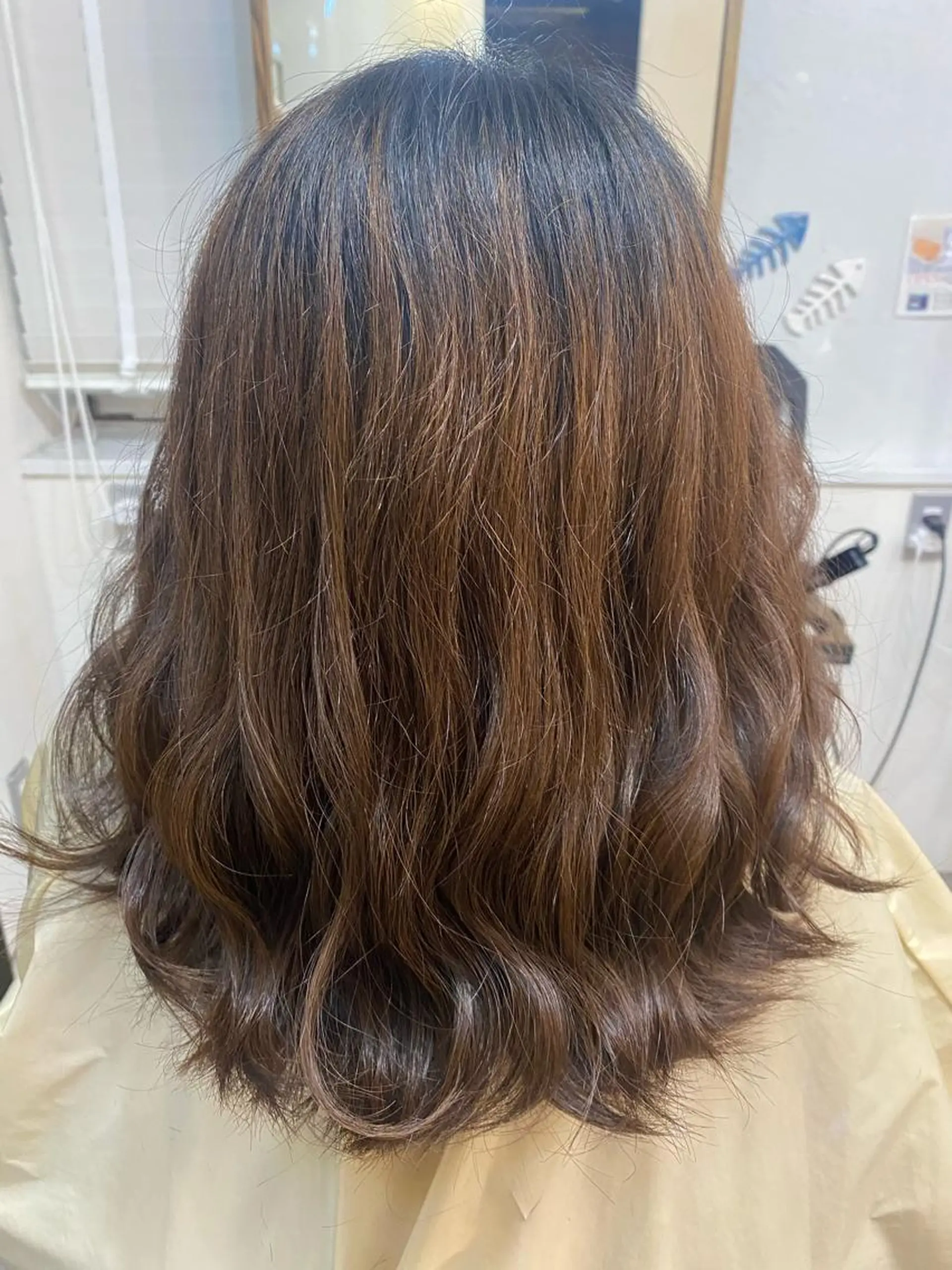 セミロング カラー ヘアアレンジ くせ毛多毛特化 高橋　淳のヘアスタイル