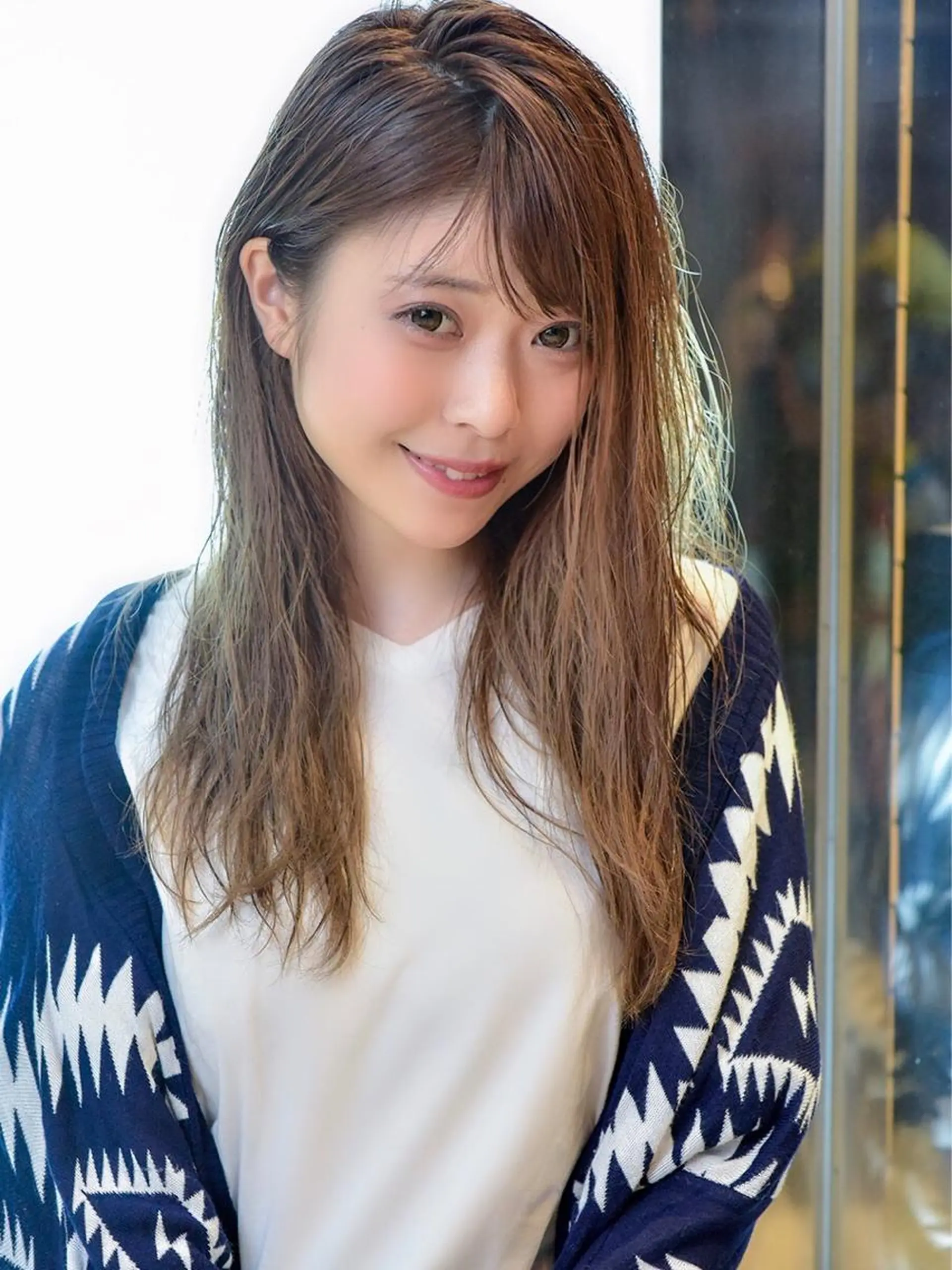 セミロング カラー パーマ トリートメント 加藤 琢也のヘアスタイル