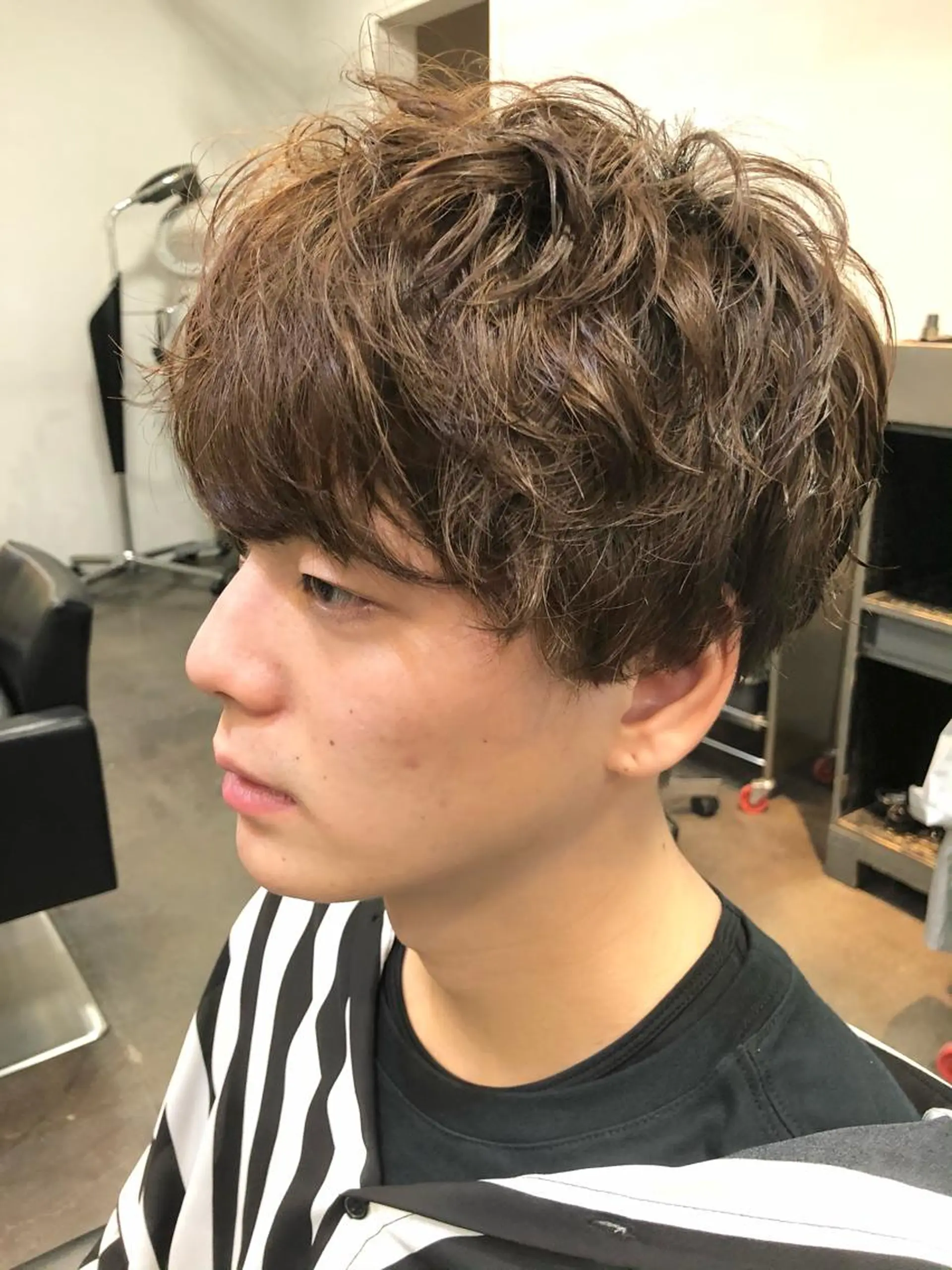 ショート パーマ スパイラルパーマ カット パーマ 千葉 郁也のヘアスタイル