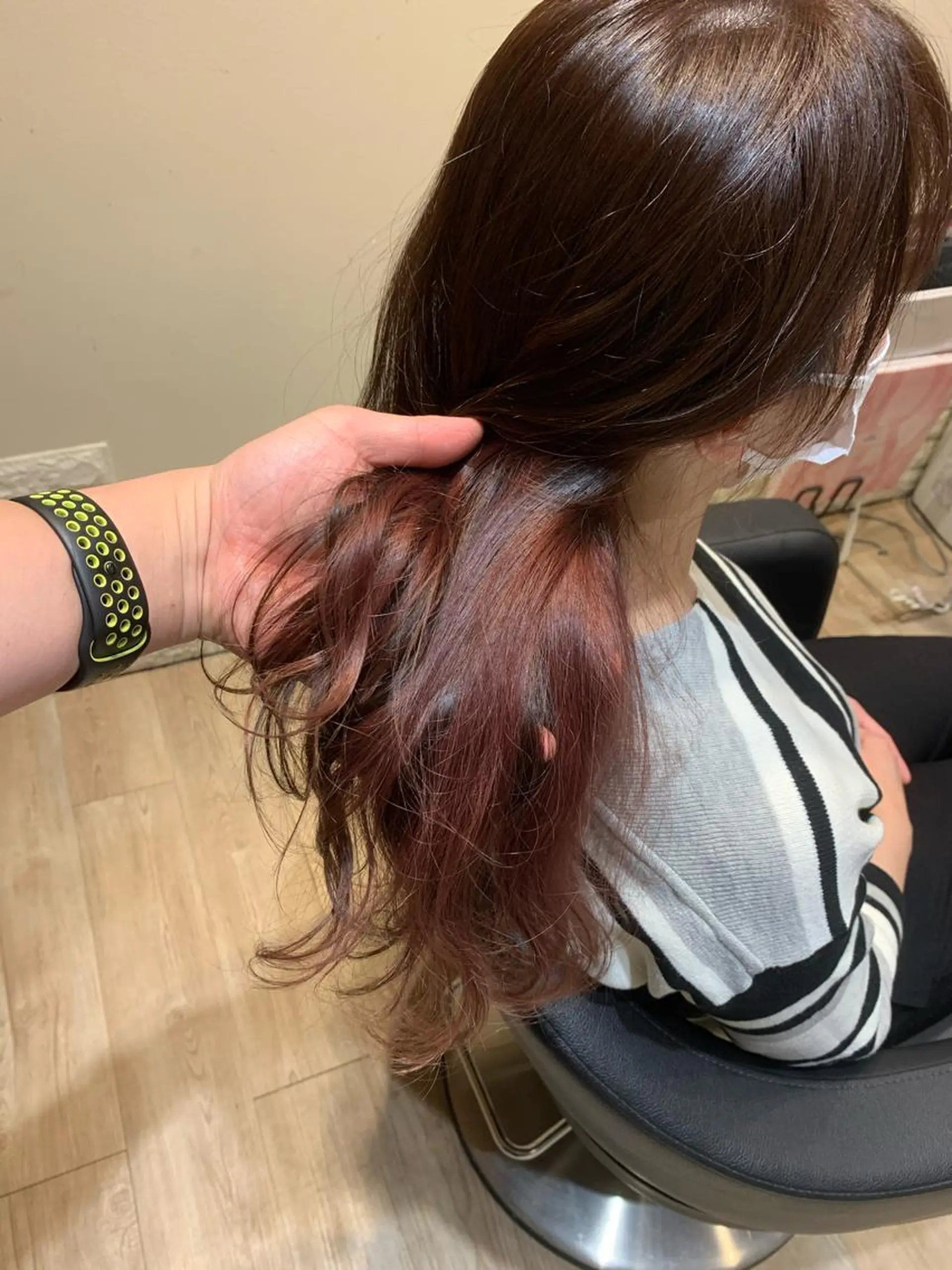 ミディアム カラー ピンクカラー ヘアカラー 大久保 隆蔵のヘアスタイル