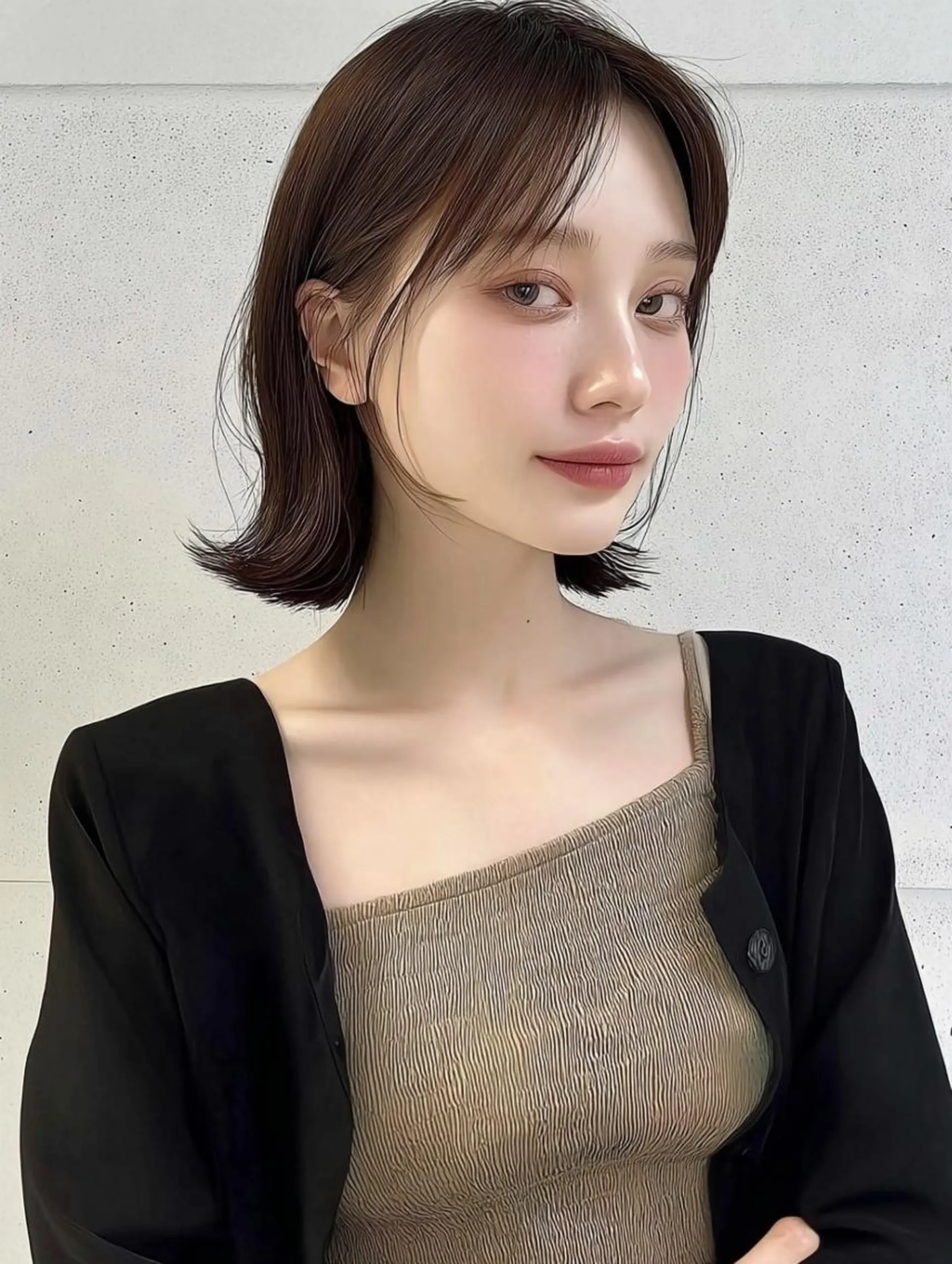 ミディアム ボブ 髪質改善 似合わせカット 小顔カット カット ヘアカラー IKU ミニボブ名古屋のヘアスタイル