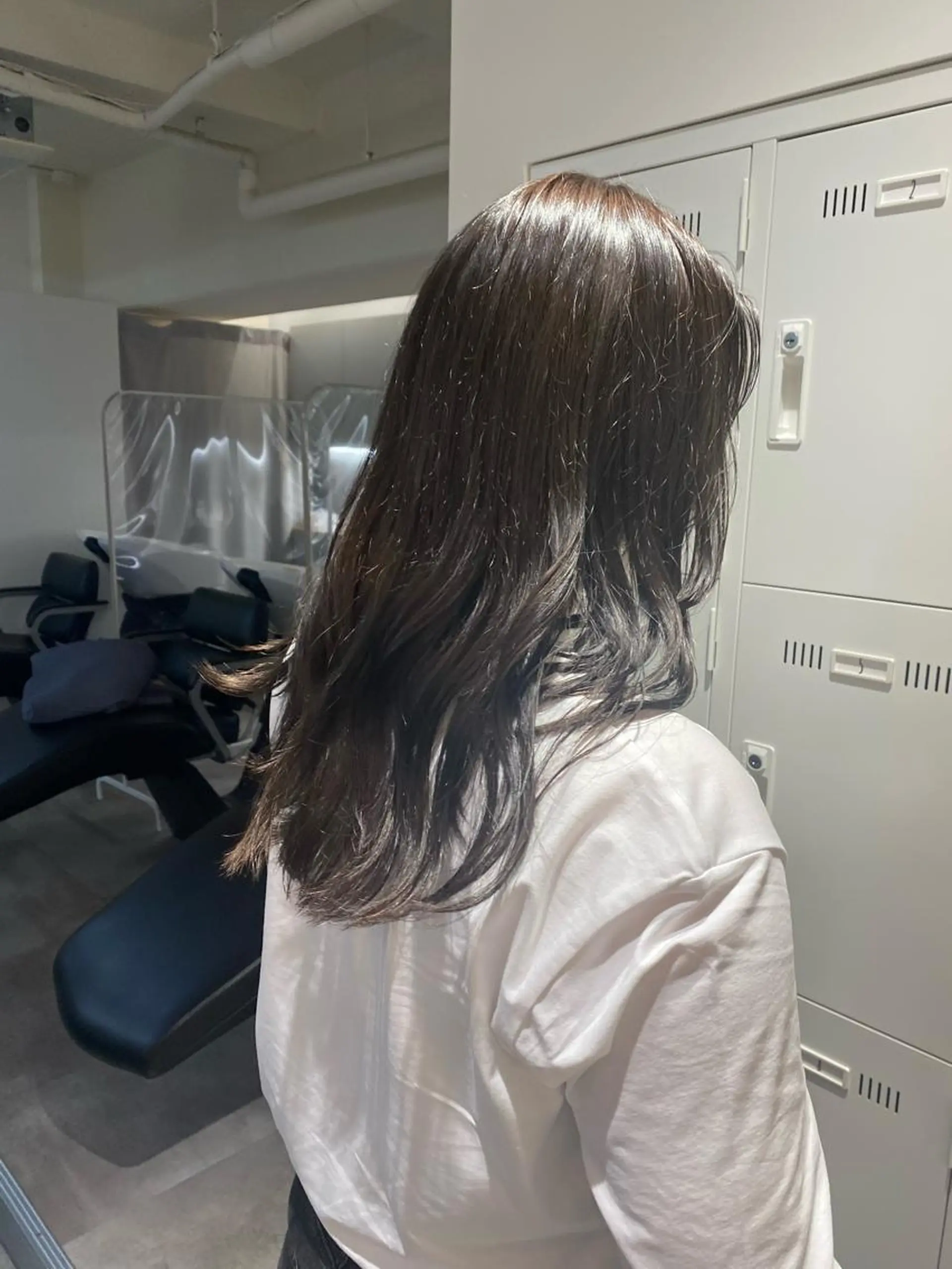 セミロング カラー ヘアアレンジ ブリーチ 透明感カラー グレージュ オリーブグレージュ オリーブグレー ボブ /ニュアンス/ satomi🧸💖のヘアスタイル