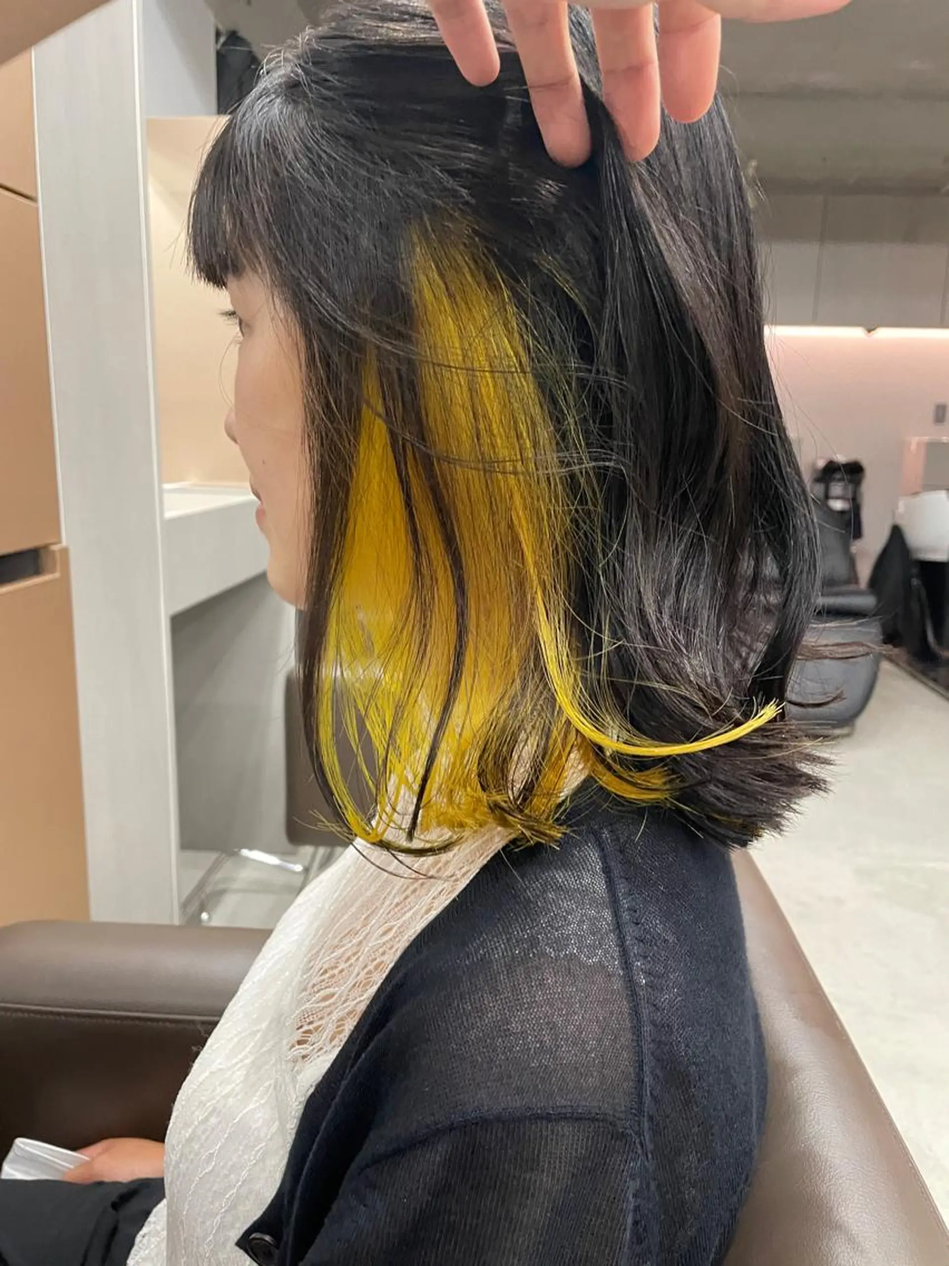 ミディアム カラー 吉田一輝 外国人パーマのヘアスタイル