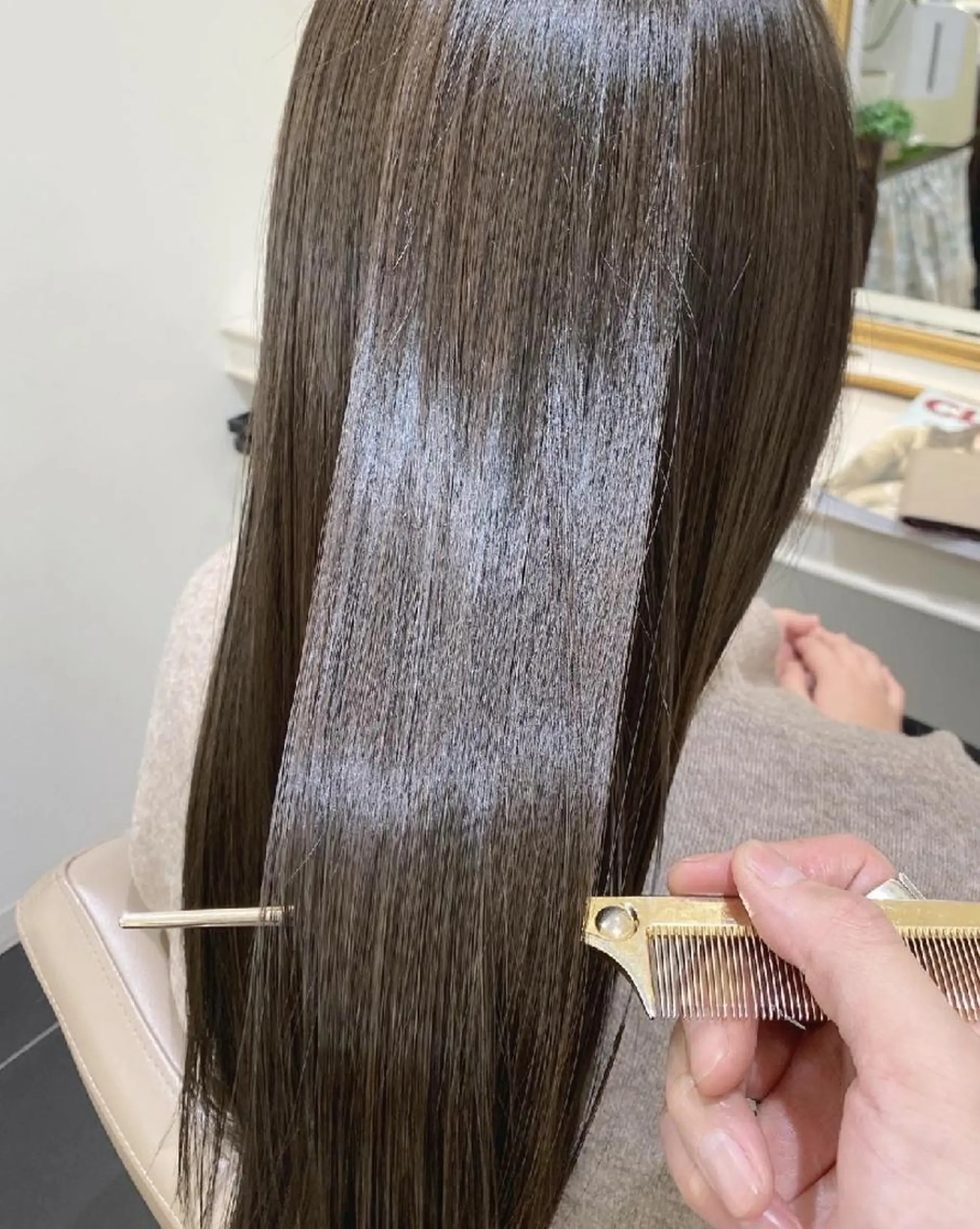 ロング カラー 髪質改善 ヘアカラー トリートメント ＡＳＨ大宮/ブリーチ 髪質改善/カラーのヘアスタイル