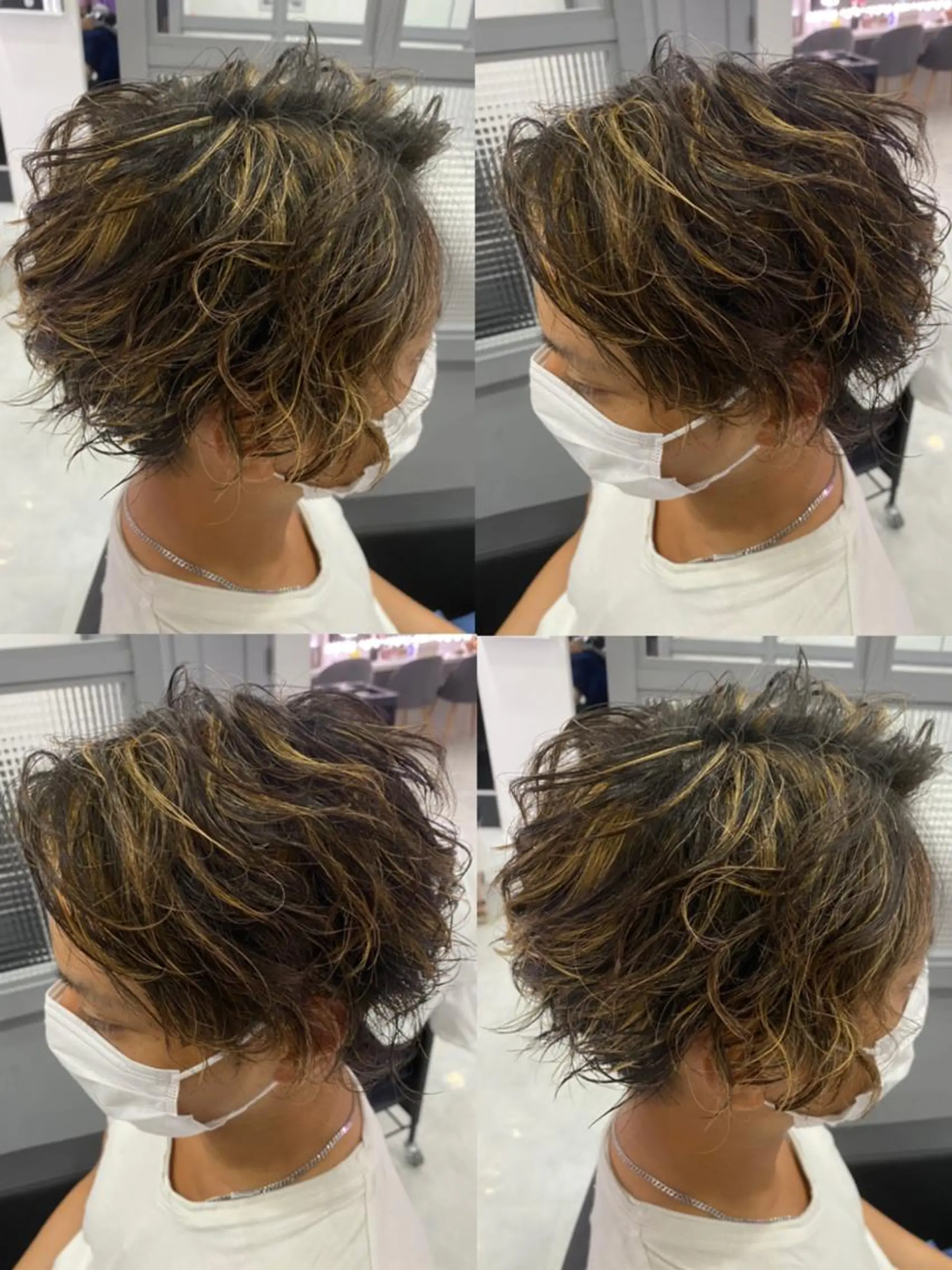 ショート カラー パーマ ヘアアレンジ メンズ カット 🍎パーマ/艶髪 カラー 渡辺一翔のヘアスタイル