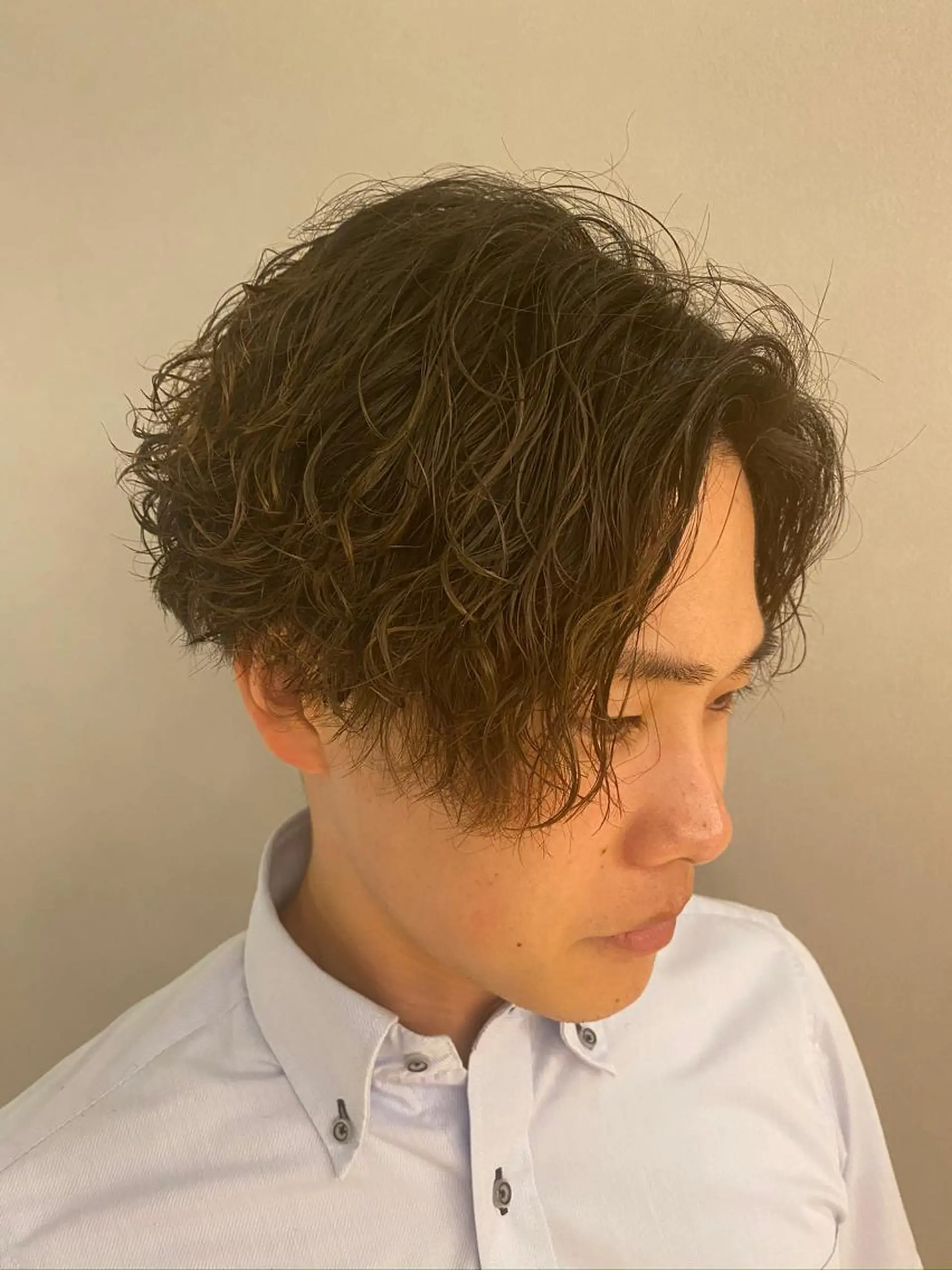 ショート パーマ メンズ 梅田茶屋町メンズ 専門美容師 山元一平のヘアスタイル