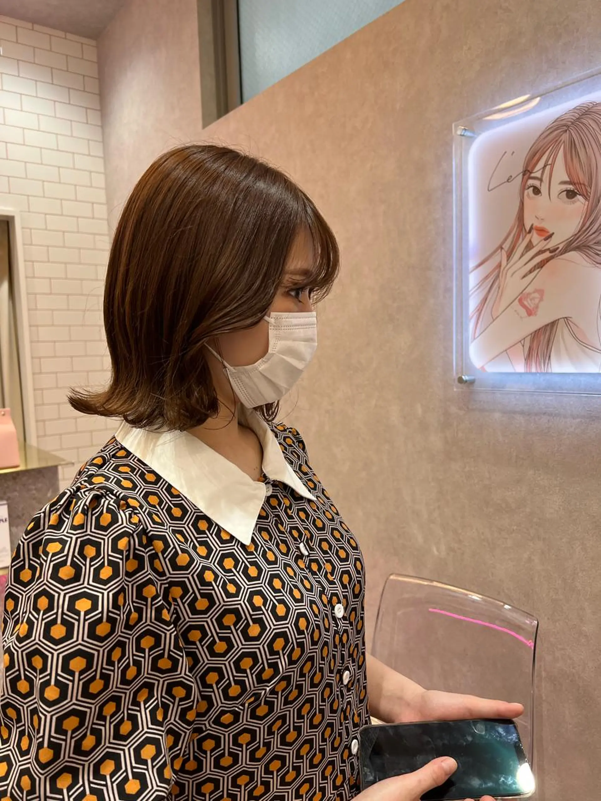 ミディアム カラー ヘアアレンジ カット ヘアカラー トリートメント ARIA💎縮毛矯正 ブリーチ💎複雑履歴のヘアスタイル