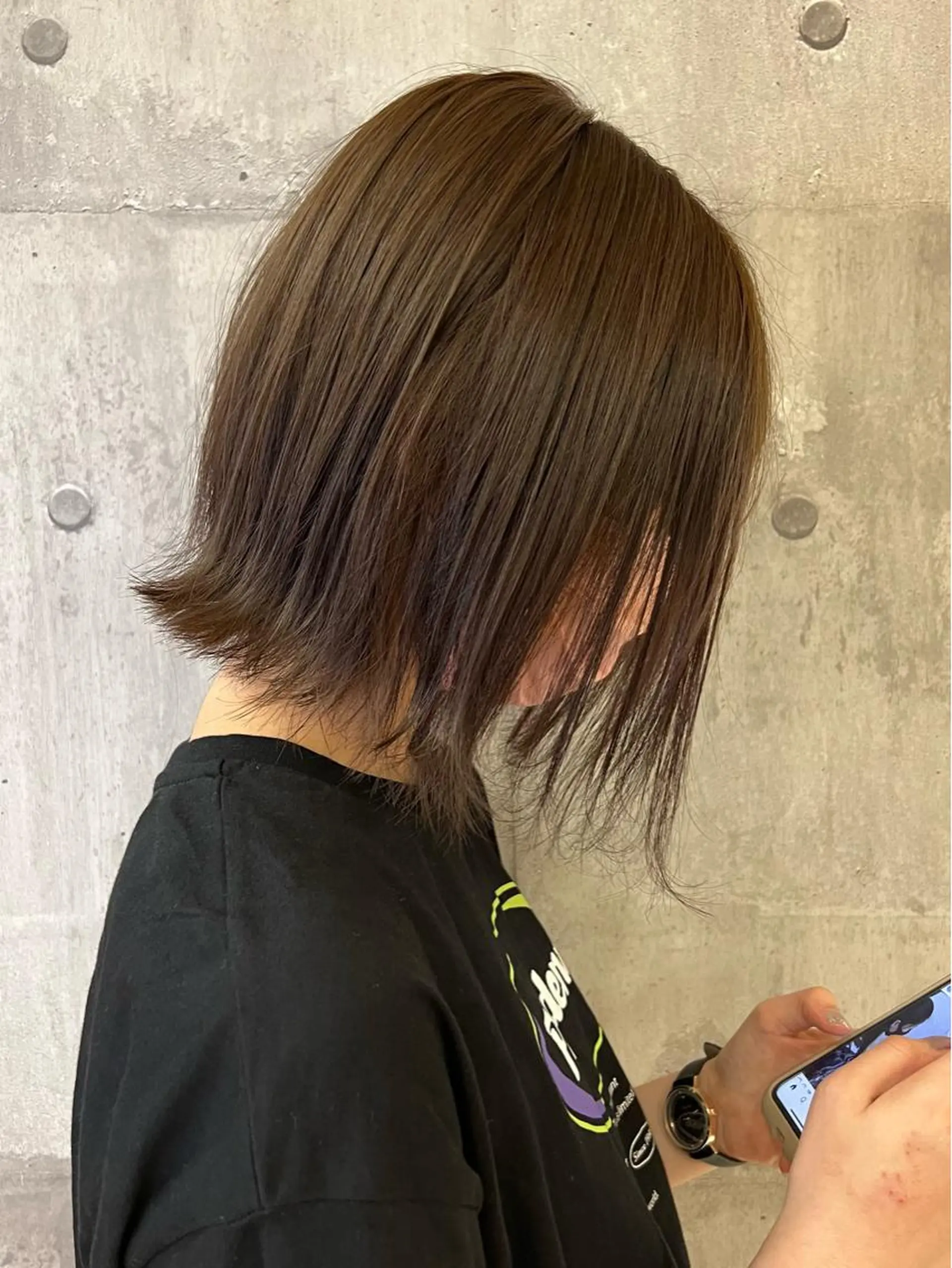 ミディアム カラー 大人メンズパーマ /石川瑠青のヘアスタイル