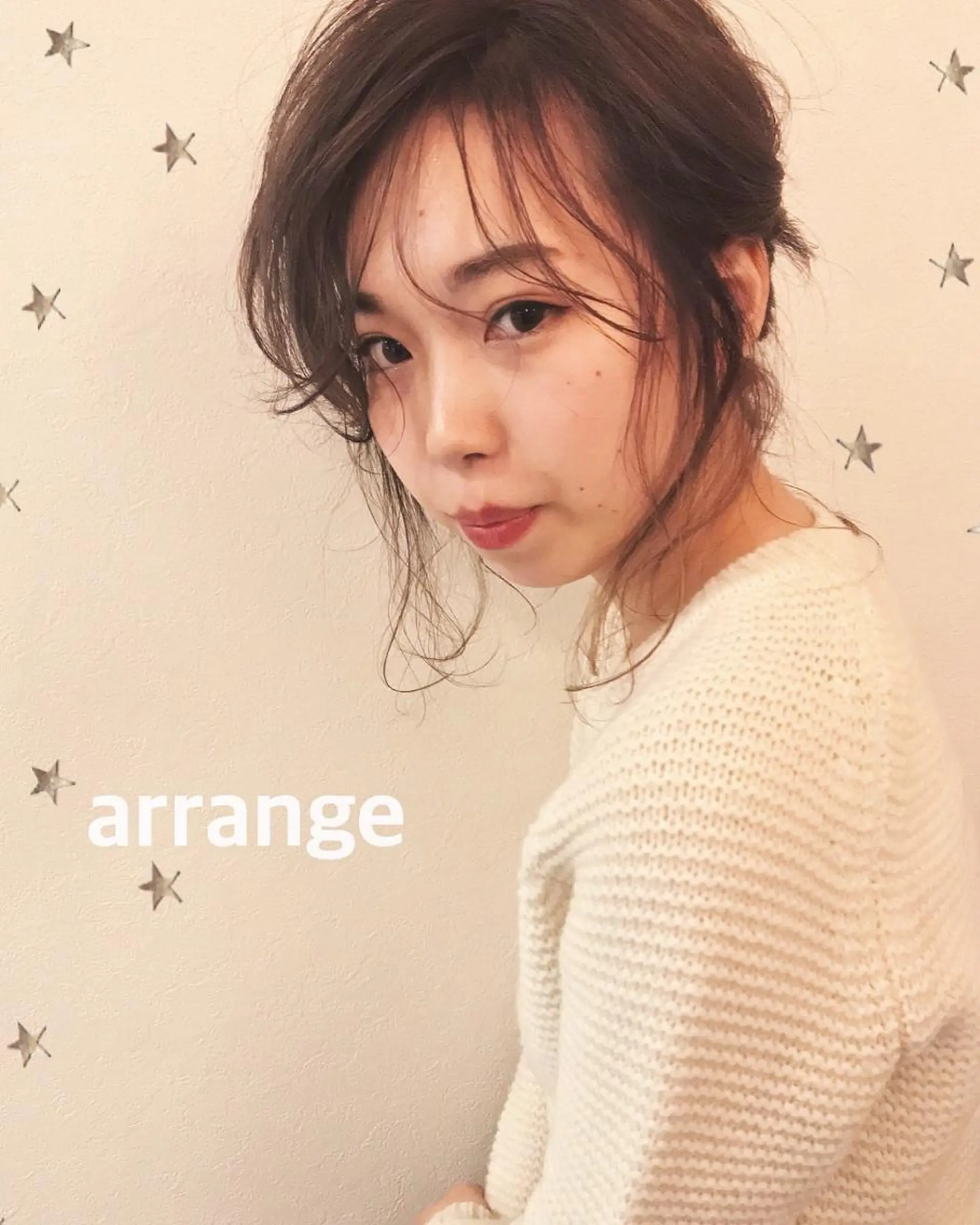 ミディアム ヘアアレンジ 市川 千夏のヘアスタイル