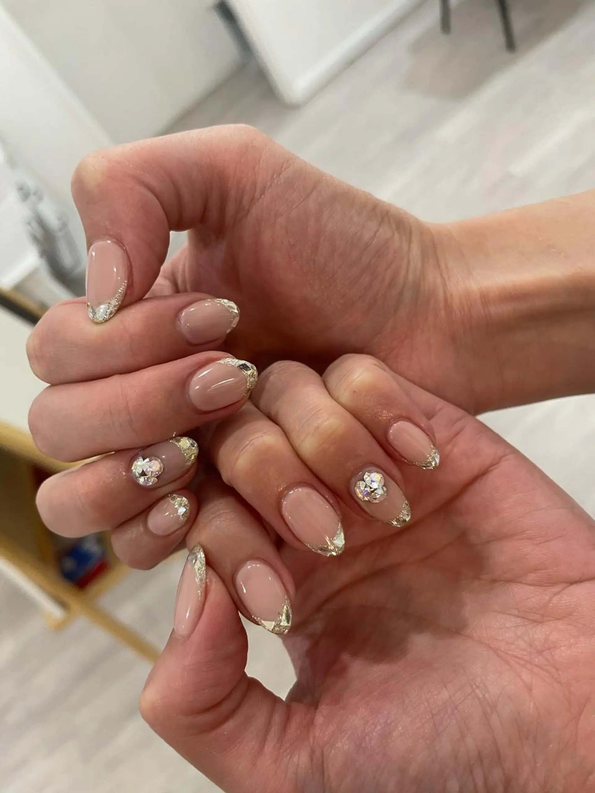 ネイル フレンチネイル ガラスフレンチ MIUNail YUMIのネイルデザイン