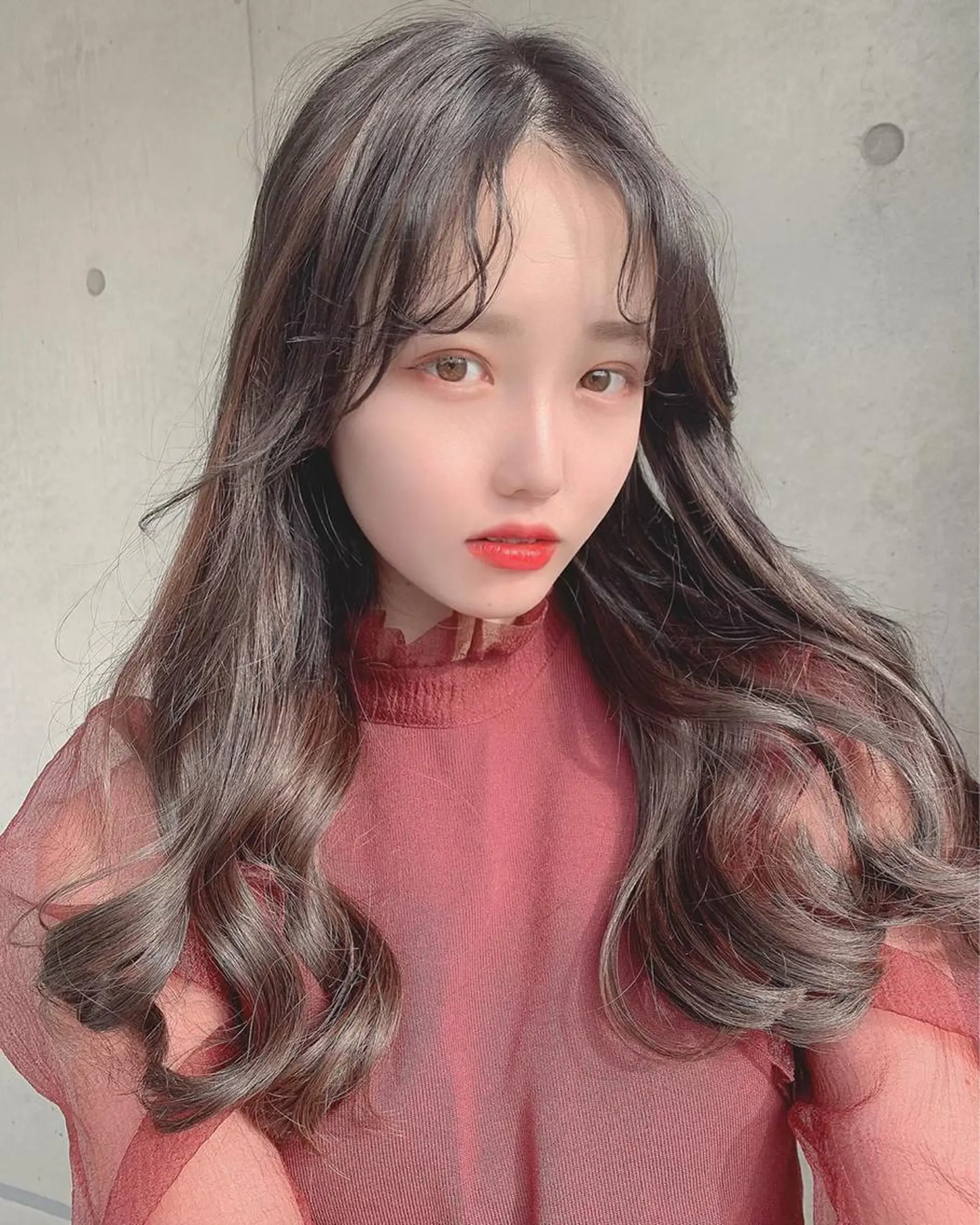 セミロング ヘアカラー トリートメント ヘッドスパ 透明感♡グレージュ ♡ミルクティー♡のヘアスタイル