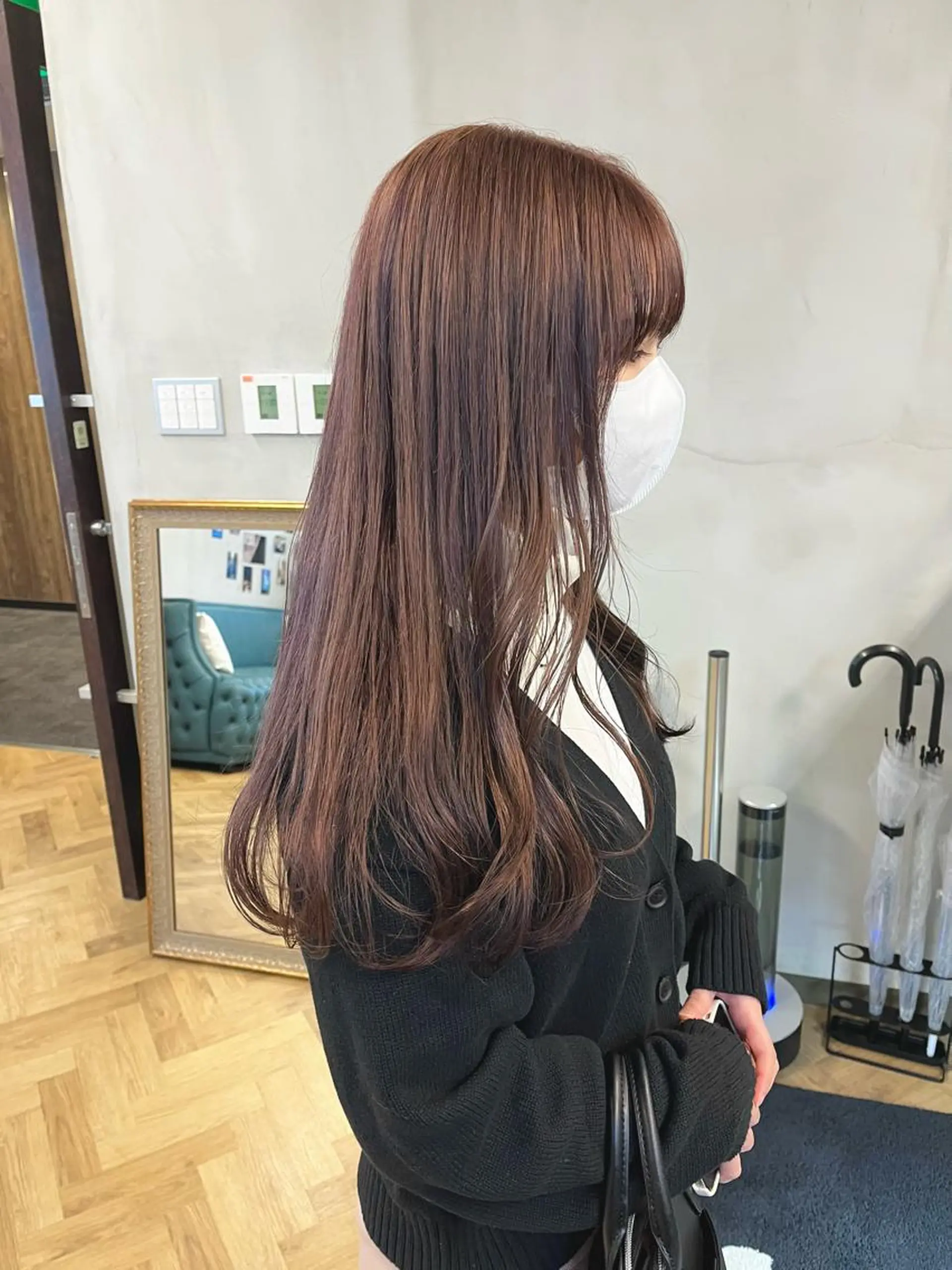 ロング カラー ベージュカラー ブリーチ ラベンダーカラー ena/ブリーチなし 透明感・レイヤー🎀のヘアスタイル