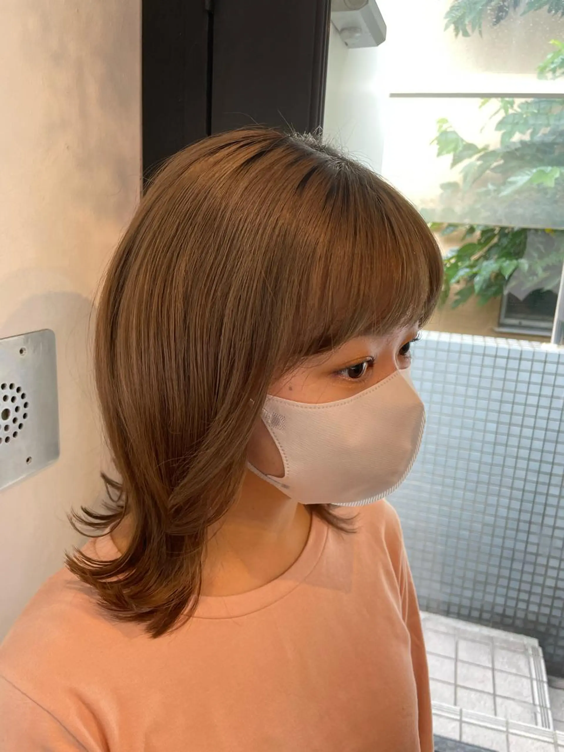 セミロング yu-kaハッシュ カット/韓国レイヤーのヘアスタイル