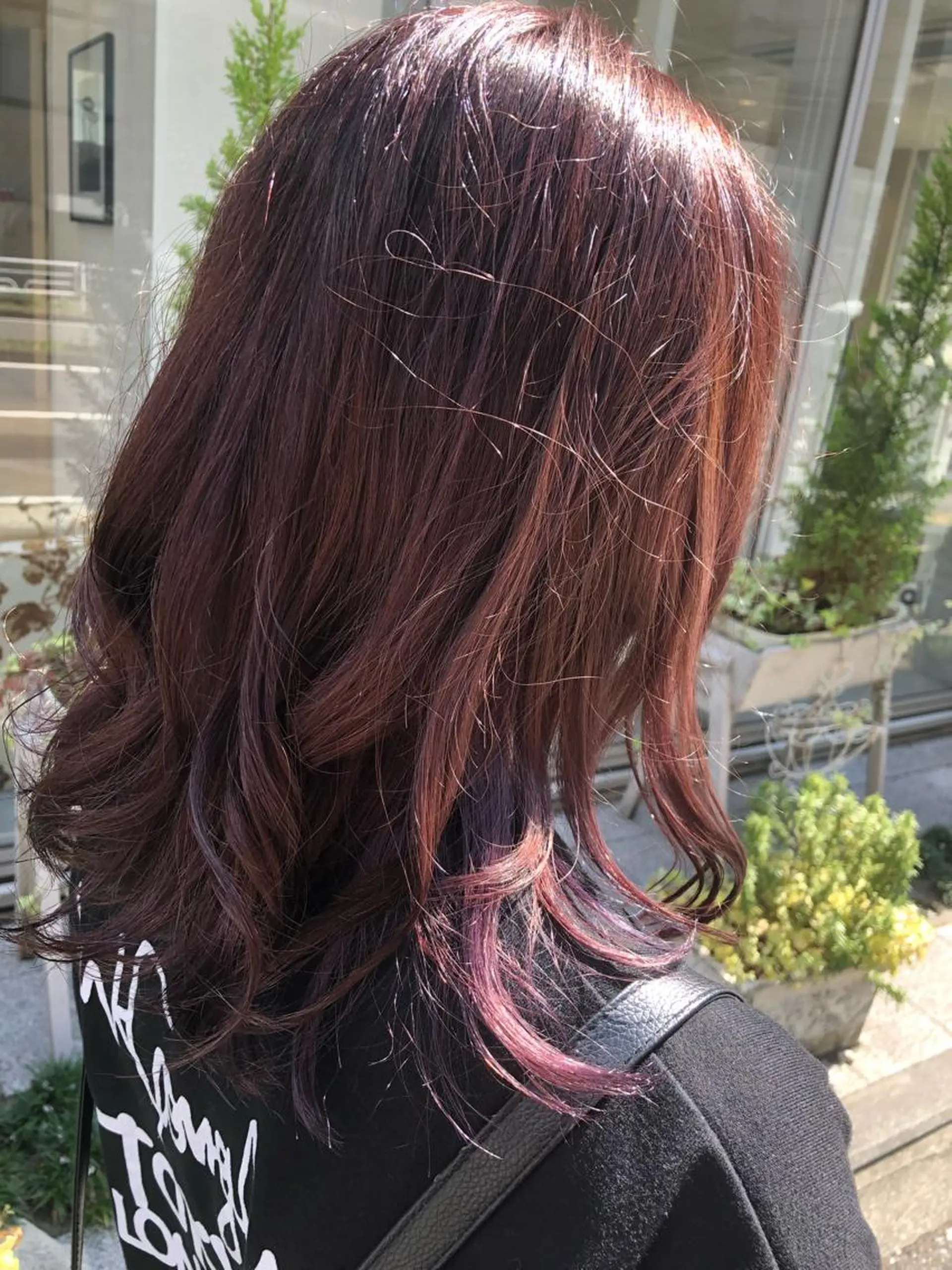 ミディアム カラー ラベンダーカラー ピンクカラー ピンクラベンダー 🍀富久 永梨🧸のヘアスタイル