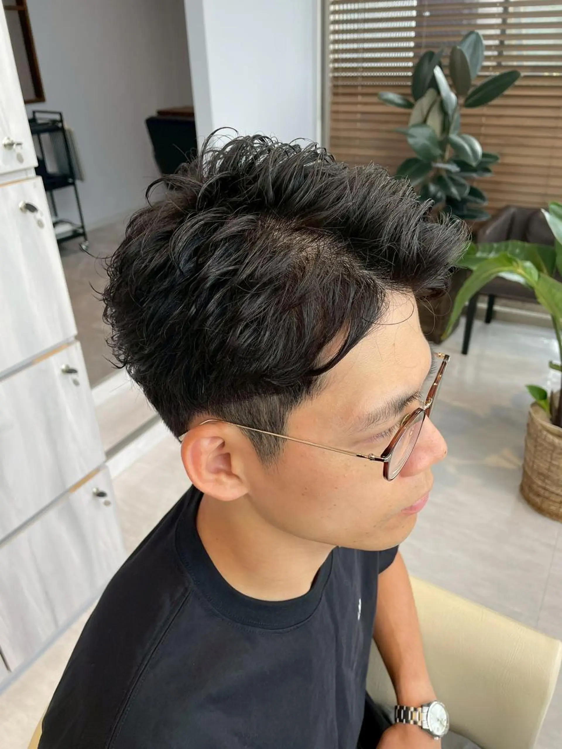 メンズ フェードカット メンズ韓国風 韓国マッシュ マッシュ メンズパーマ メンズ特化🏆 田中滉のヘアスタイル