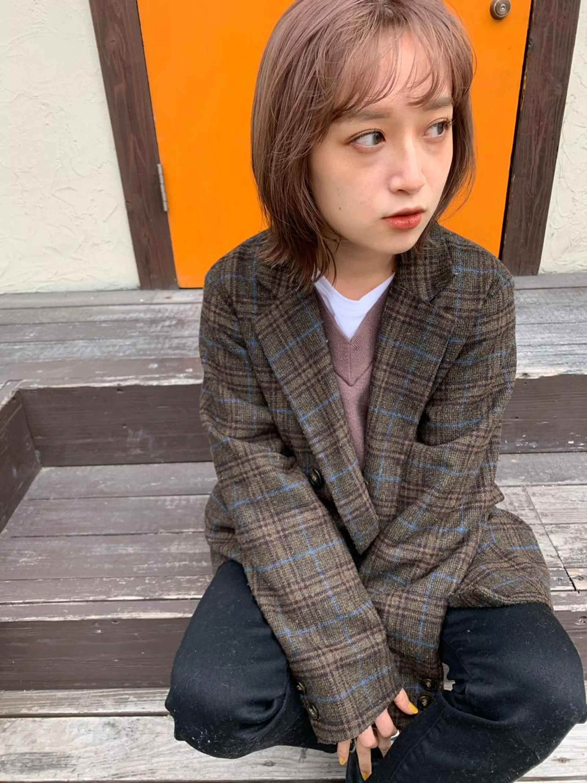 カラー ヘアカラー MARU パーマ/レイヤーのヘアスタイル