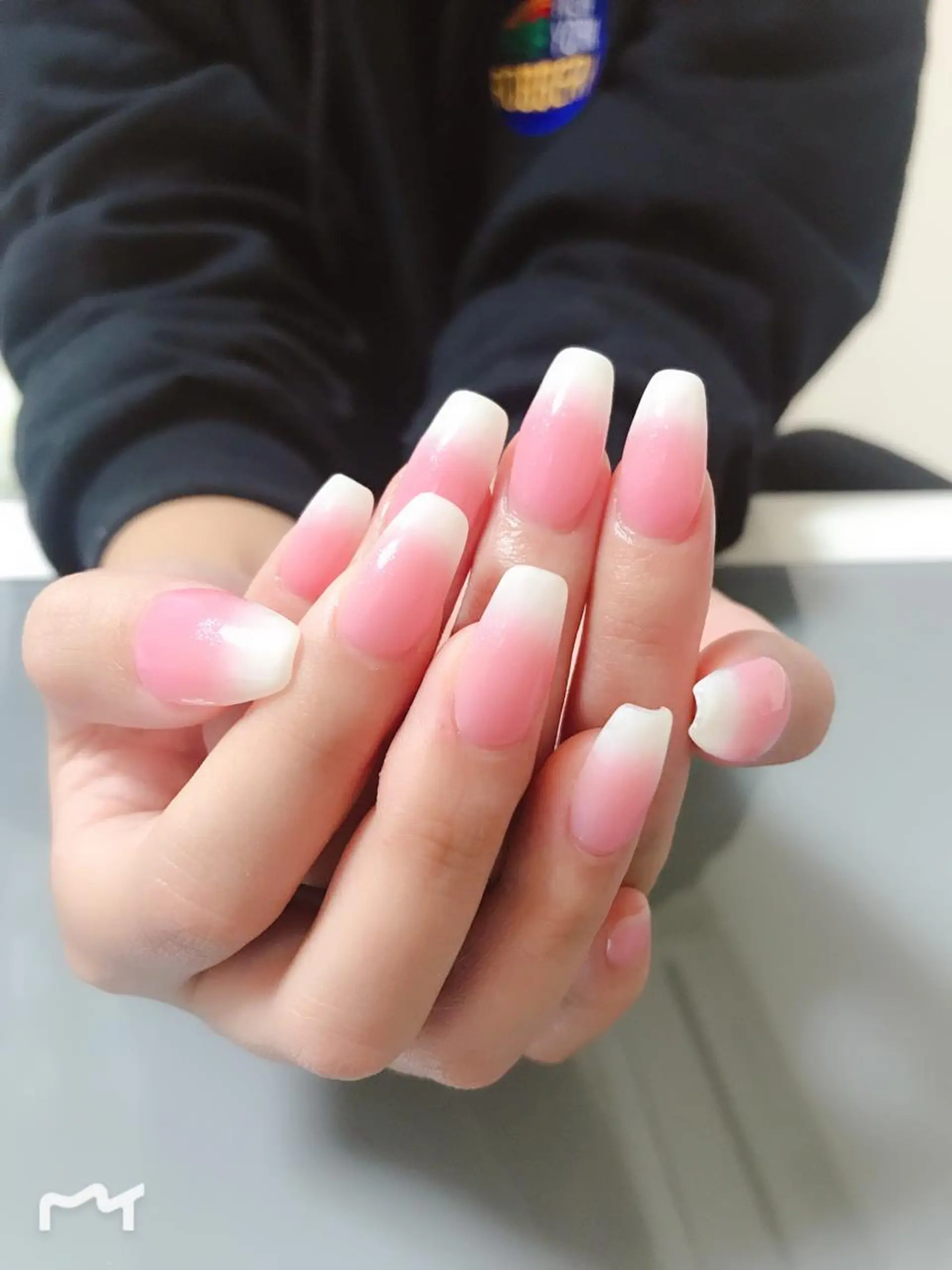 ネイル フレンチネイル グラデーション ピンク ホワイト ハンドネイル Masuko Yasukaのネイルデザイン