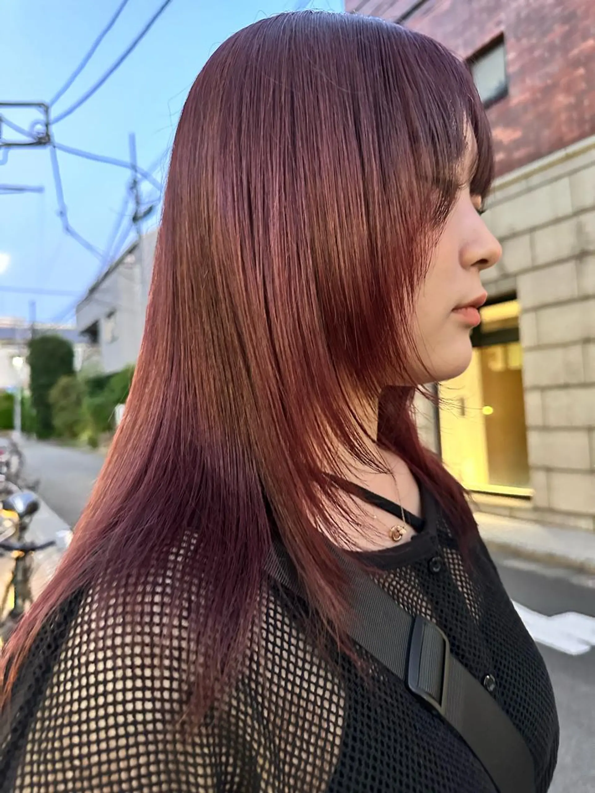 ミディアム カラー カット ヘアカラー トリートメント 似合わせウルフ/ レイヤー/山本祐輔のヘアスタイル