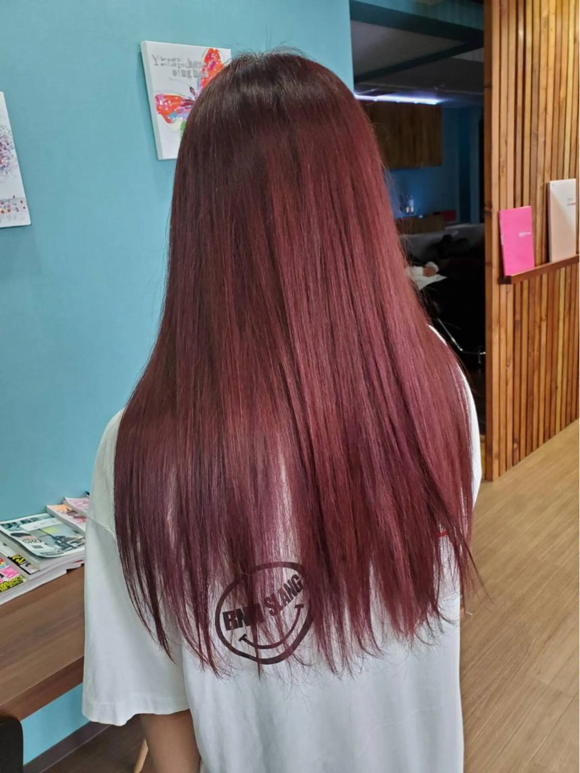 ロング パープルカラー ドラマ大好き 美容師hideyaのヘアスタイル