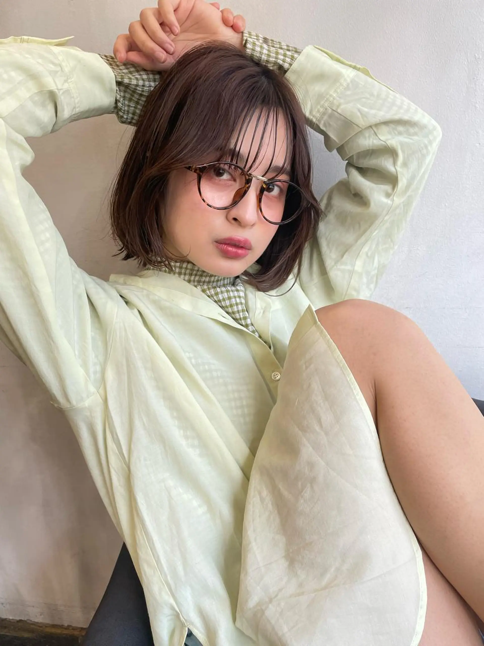 ショート カラー ショートボブ デザインカラー グラデーションカラー ボブ 外国人風カラー ヘアカラー トリートメント ショート/ボブ/ 心斎橋/宮脇美奈のヘアスタイル