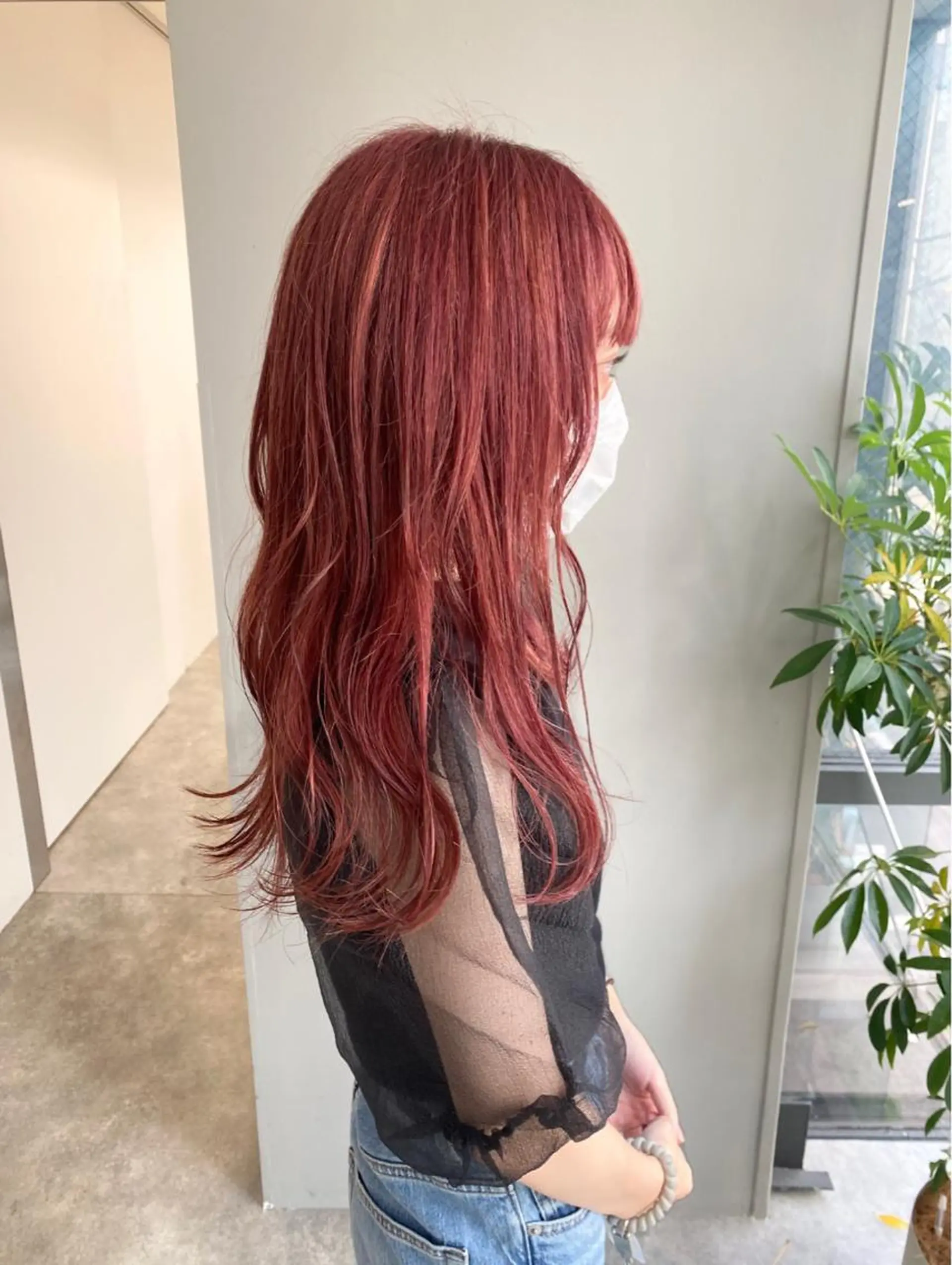 セミロング カラー ヘアアレンジ ピンクカラー ヘアカラー ボブ /ニュアンス/ satomi🧸💖のヘアスタイル