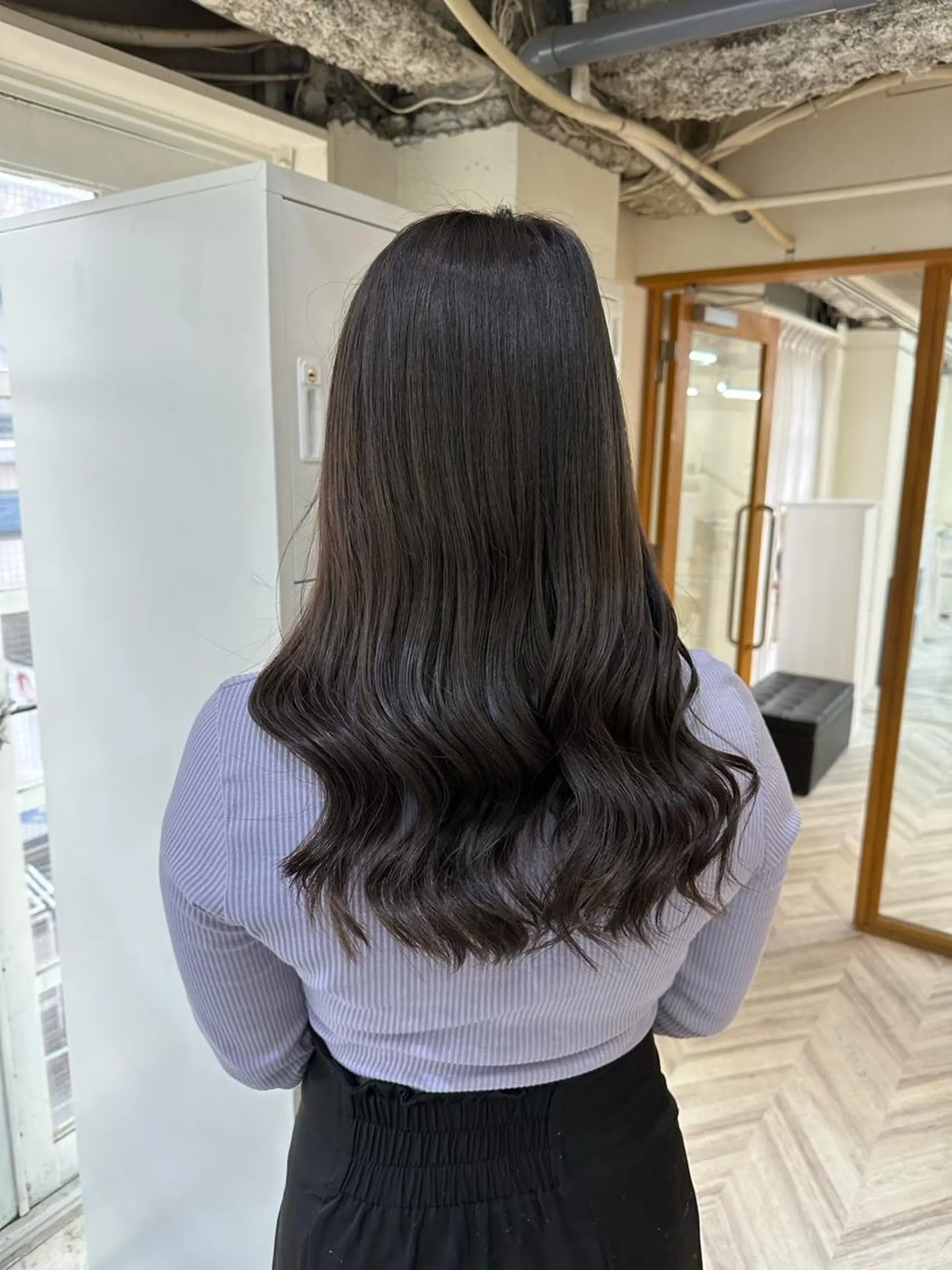 ロング ヘアセット 韓国ヘア×ハイトーン AYA💫のヘアスタイル