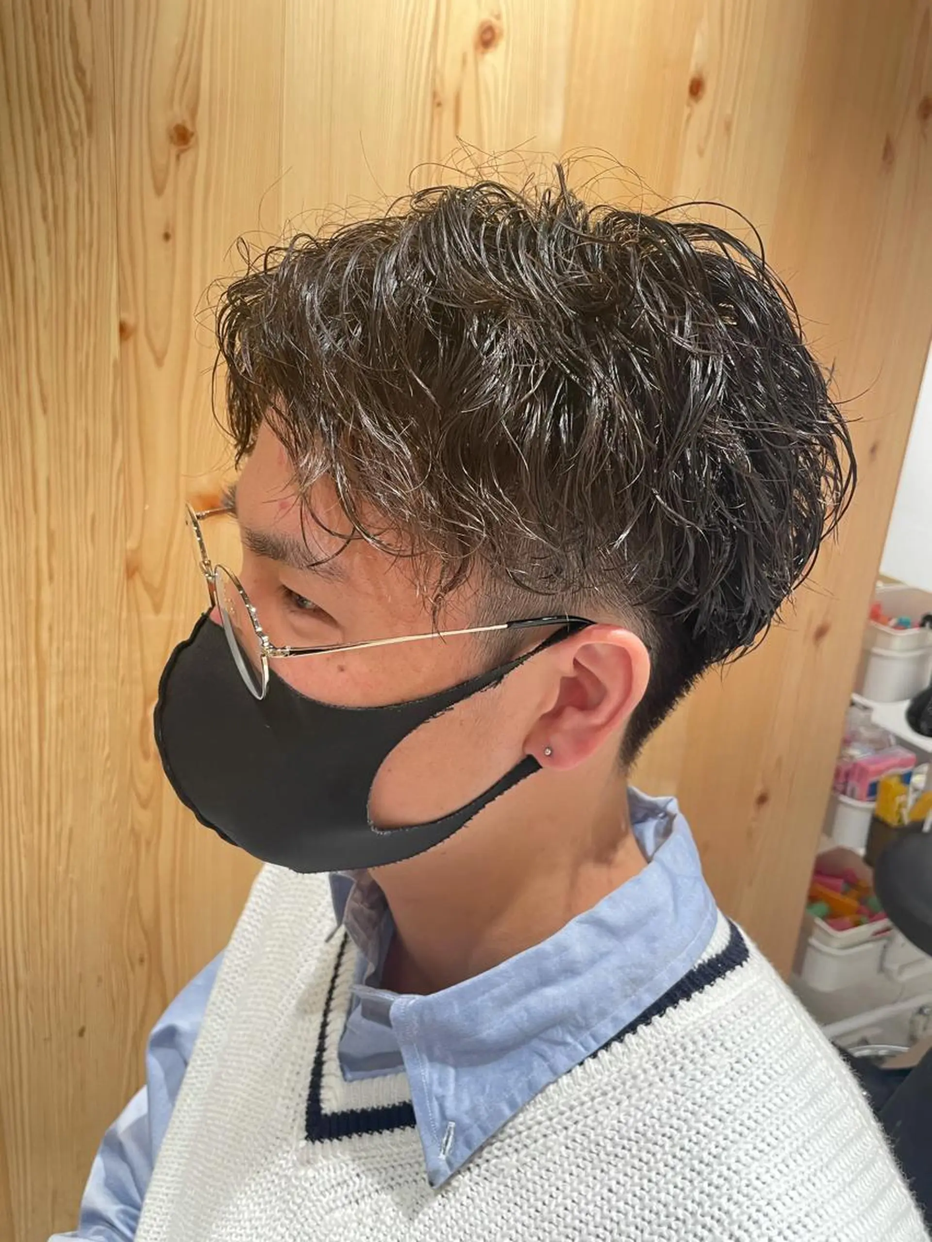 ショート カラー パーマ ヘアアレンジ メンズ パーソナルカラー合わ せたカラー🤍なつみのヘアスタイル